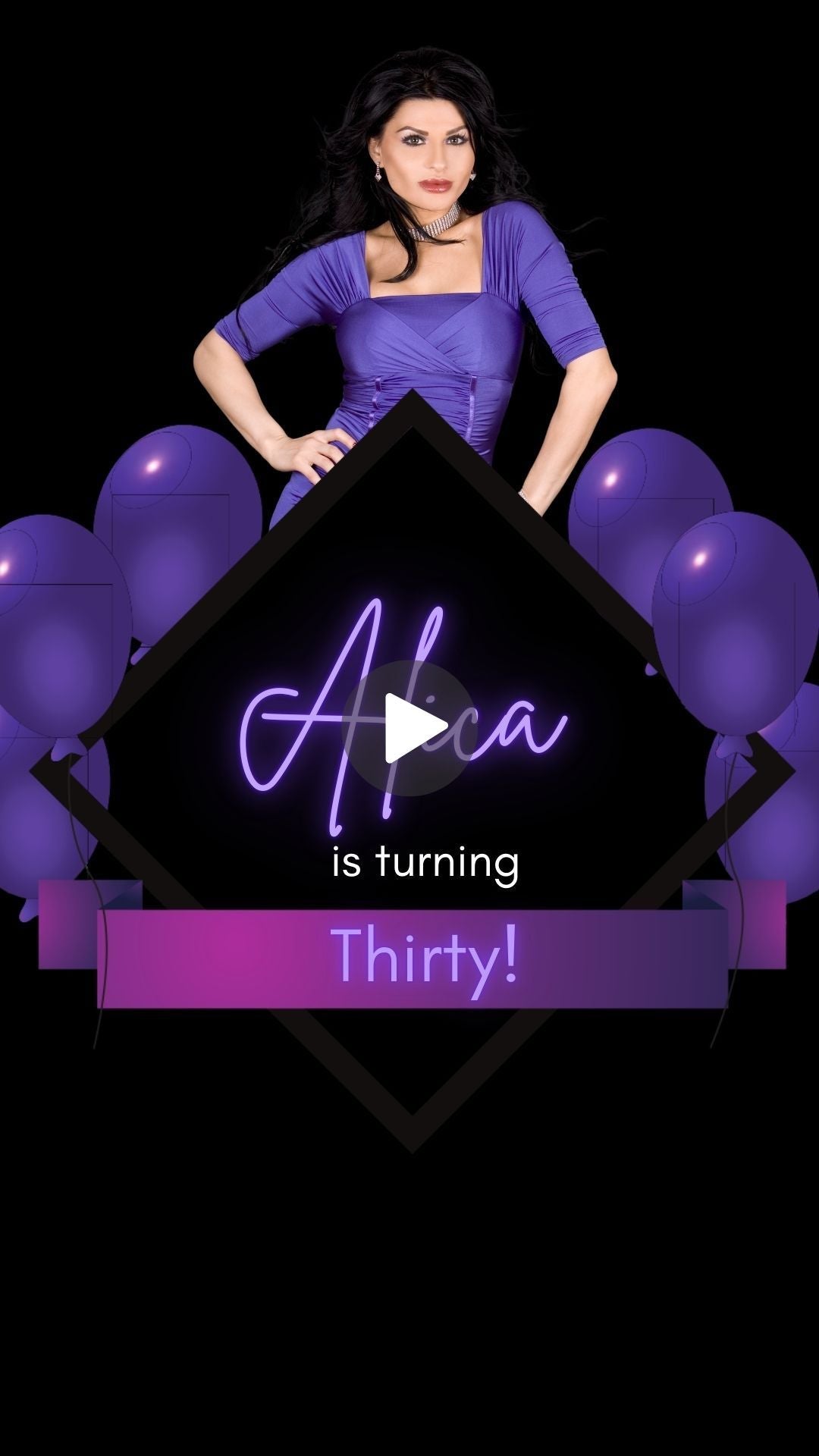 Black &amp; Purple 35th Birthday Invitation - Black &amp; Purple 35th Surprise Birthday Invite - urnotinvitedAdult BirthdayyourenvitedurnotinvitedINV-0036Video OnlyBlack &amp; Purple 35th Birthday Invitation - Black &amp; Purple 35th Surprise Birthday Invite