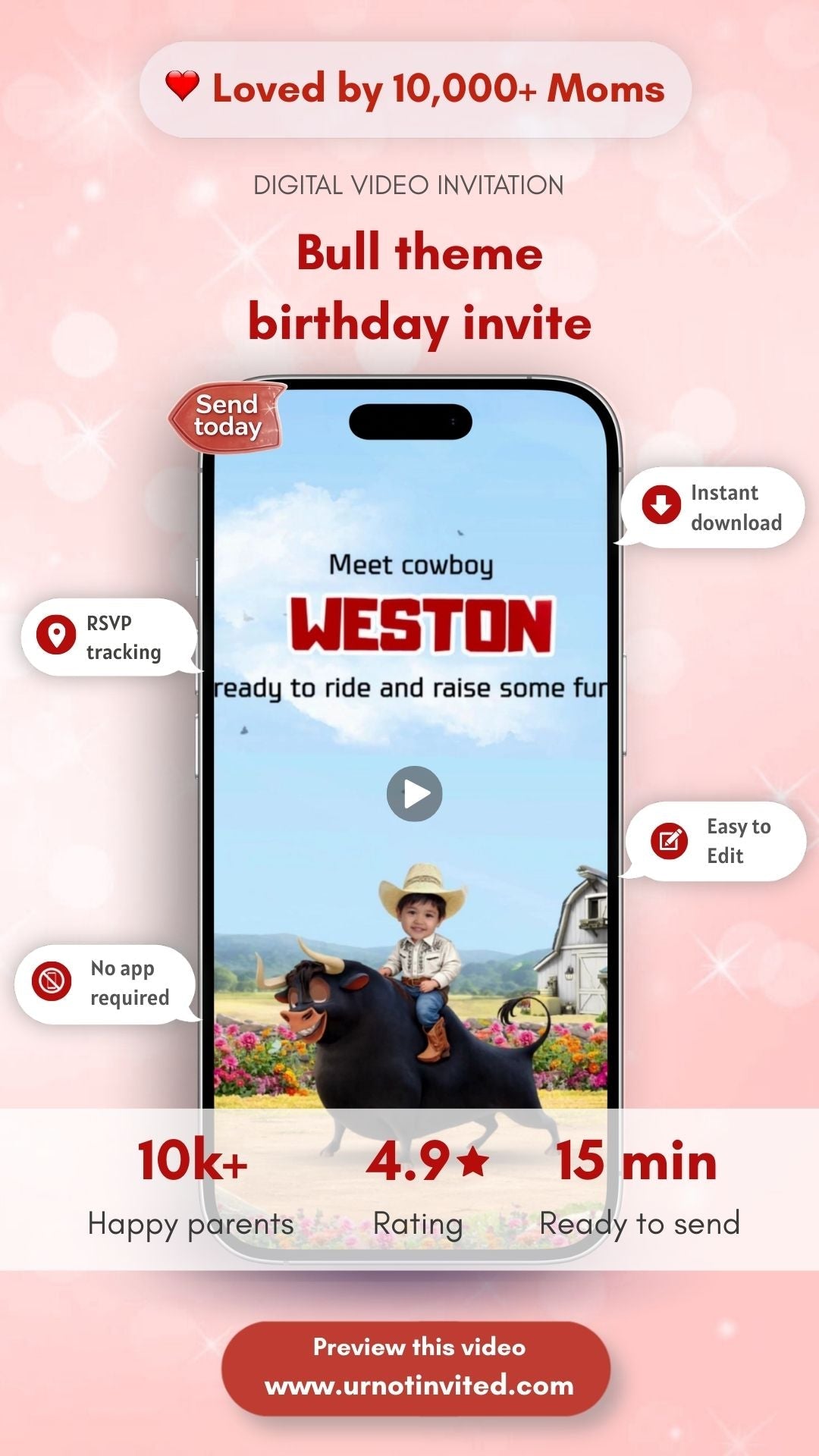 Bull Theme Birthday Invite, Bull Birthday Video Invitation, Cowboy Bull Party Invite, Bull Rodeo Birthday Invite, Farm Bull Birthday Invitation, Bull Kids Party Video, Bull Western Theme Invite, Bull Birthday Digital Invitation - urnotinvitedAdult BirthdayurnotinvitedurnotinvitedINV-1249Video OnlyBull Theme Birthday Invite, Bull Birthday Video Invitation, Cowboy Bull Party Invite, Bull Rodeo Birthday Invite, Farm Bull Birthday Invitation, Bull Kids Party Video, Bull Western Theme Invite, Bull Bi