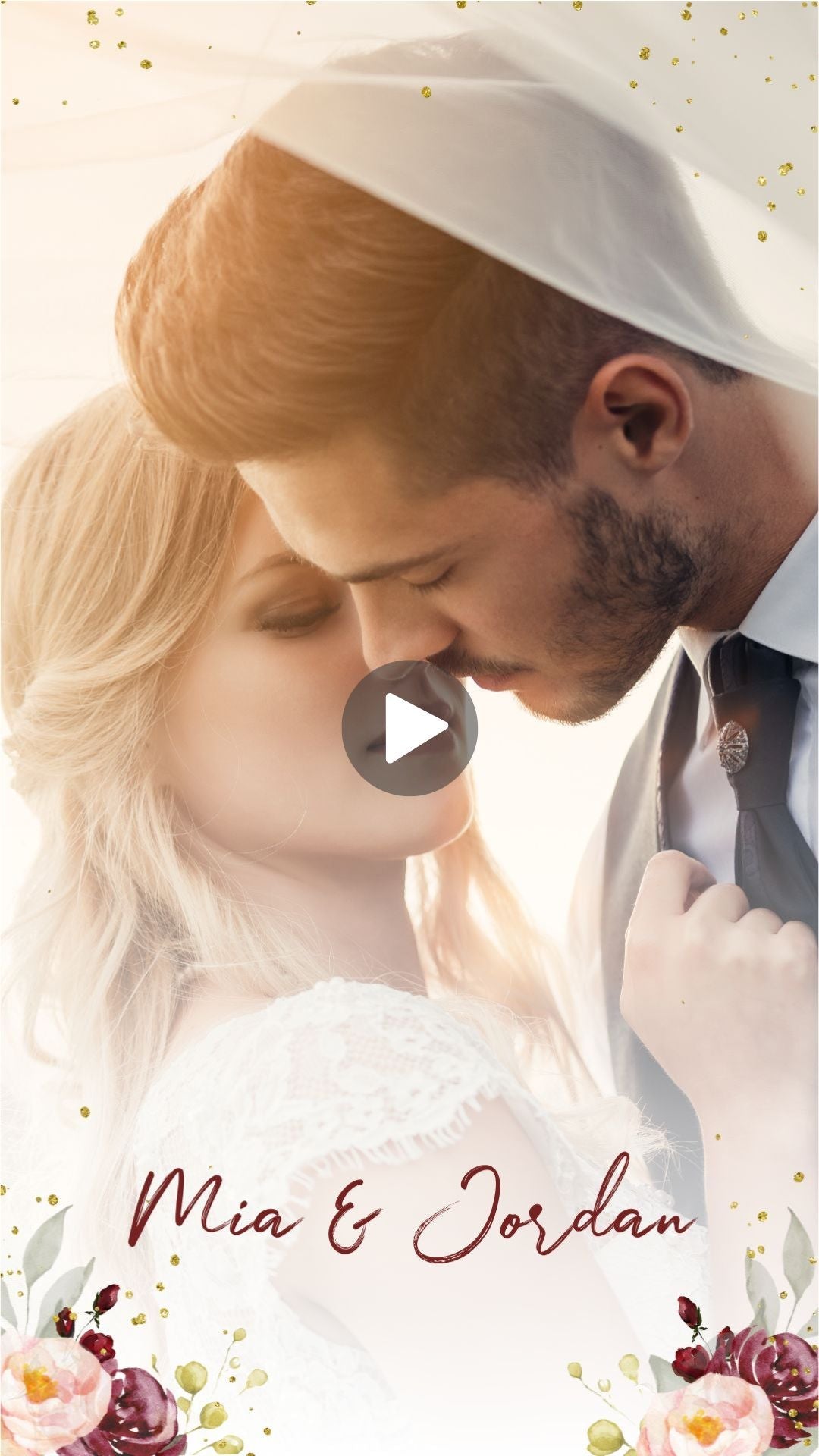 Burgundy Floral Wedding Video Invitation - Burgundy Floral Theme Wedding Invite - Save The Date - urnotinvitedWeddingurnotinvitedurnotinvitedINV-1226Video OnlyBurgundy Floral Wedding Video Invitation - Burgundy Floral Theme Wedding Invite - Save The Date