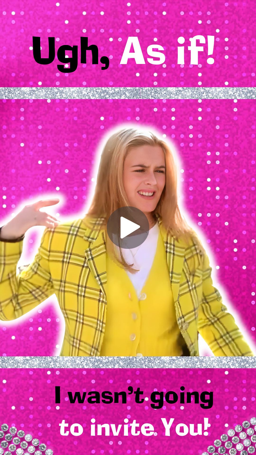 Clueless Birthday Video Invitation - Clueless Theme Birthday Party Digital Invite | Canva Template | Instant Download - urnotinvitedAdult BirthdayurnotinvitedurnotinvitedINV-1307Video OnlyClueless Birthday Video Invitation - Clueless Theme Birthday Party Digital Invite | Canva Template | Instant Download