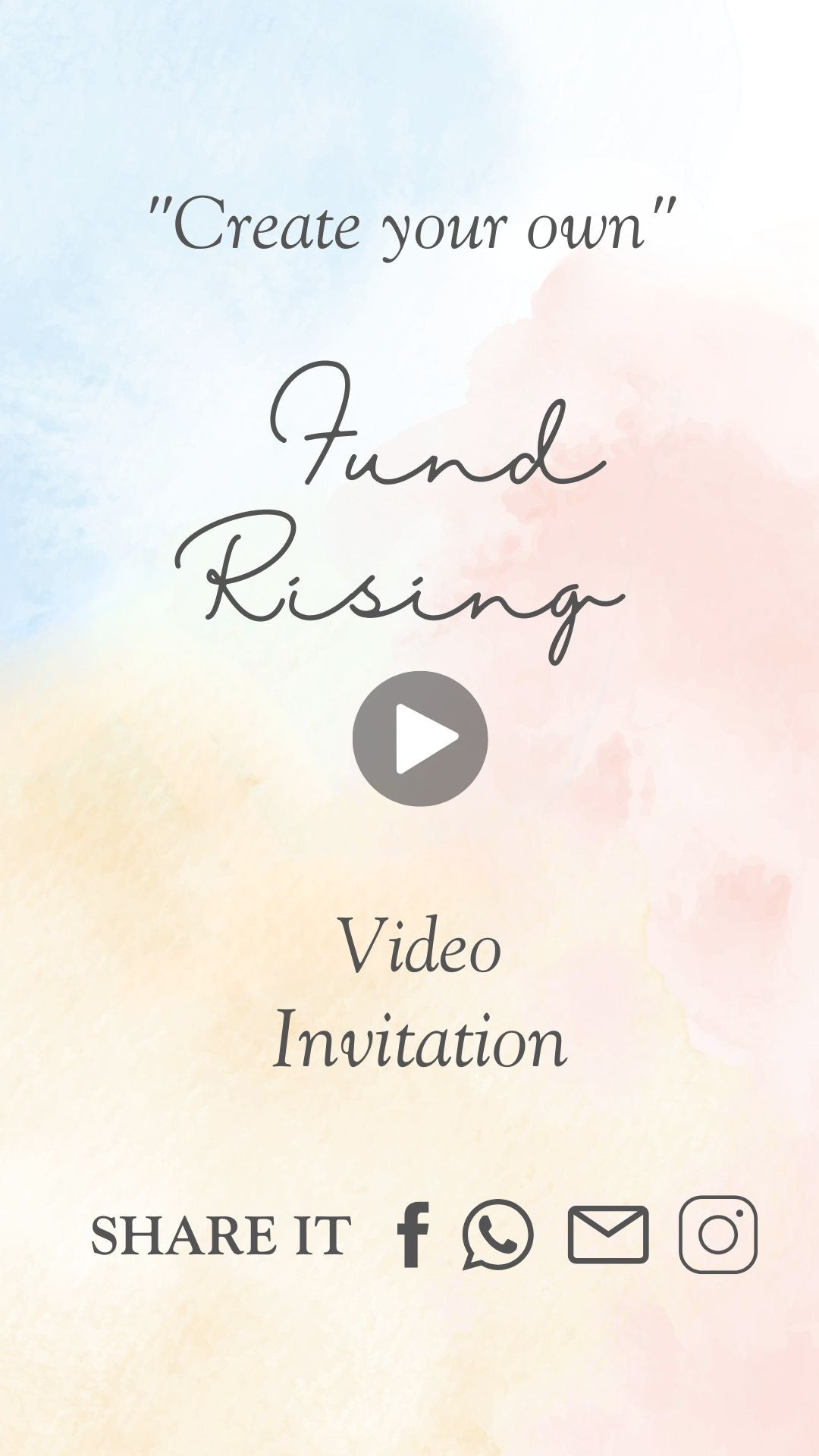 Custom Animated invite for Fundraising