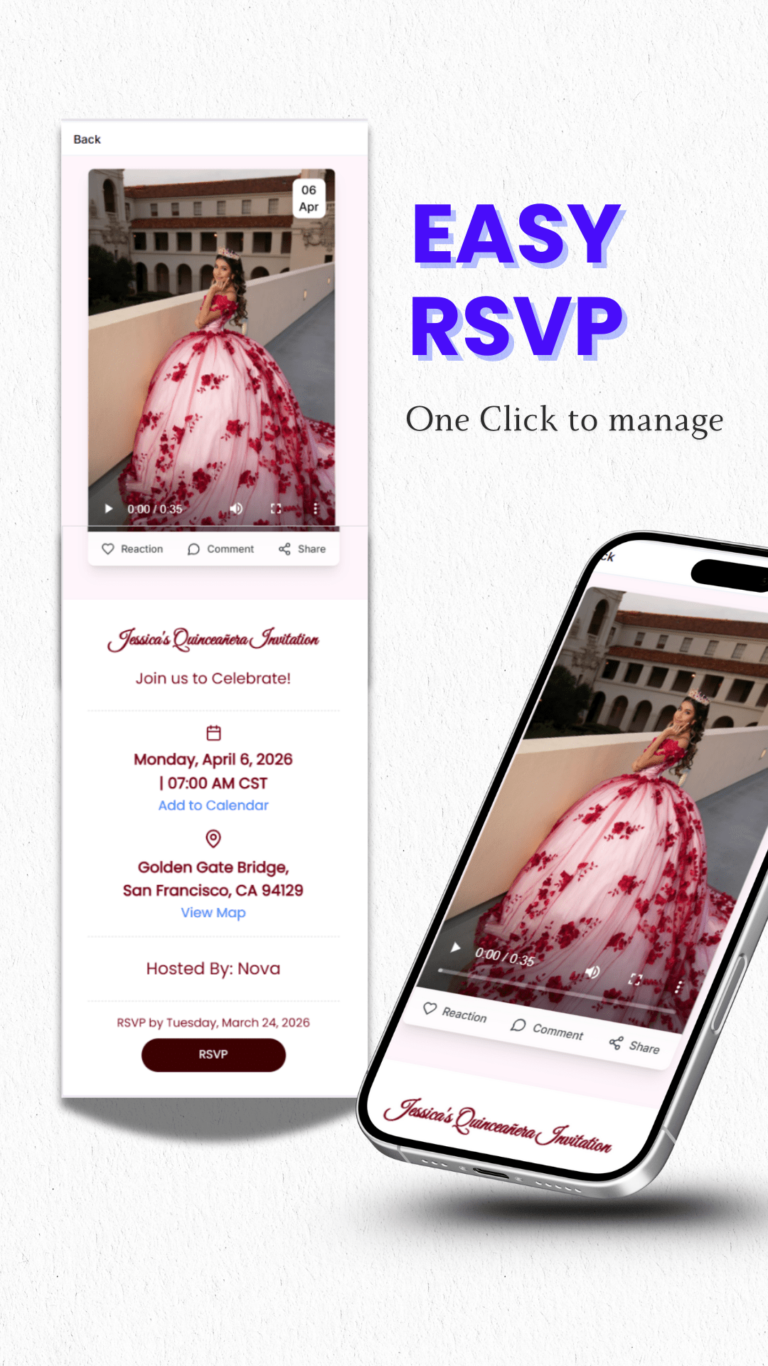 Fully Custom Bilingual Quinceañera Video Invitation (English + Your Choice) | Animated Invite + RSVP Tracking | Luxury Sweet 15 Digital Invitation - urnotinvitedCustom InvitationyourenvitedurnotinvitedAny Theme InviteFully Custom Bilingual Quinceañera Video Invitation (English + Your Choice) | Animated Invite + RSVP Tracking | Luxury Sweet 15 Digital Invitation