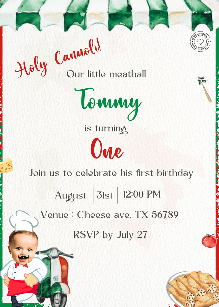 Holy Cannoli Birthday Poster | Italian Theme Birthday Invitation | Meatball Birthday Invite - urnotinvitedurnotinvitedurnotinvitedHoly Cannoli Birthday Poster | Italian Theme Birthday Invitation | Meatball Birthday Invite