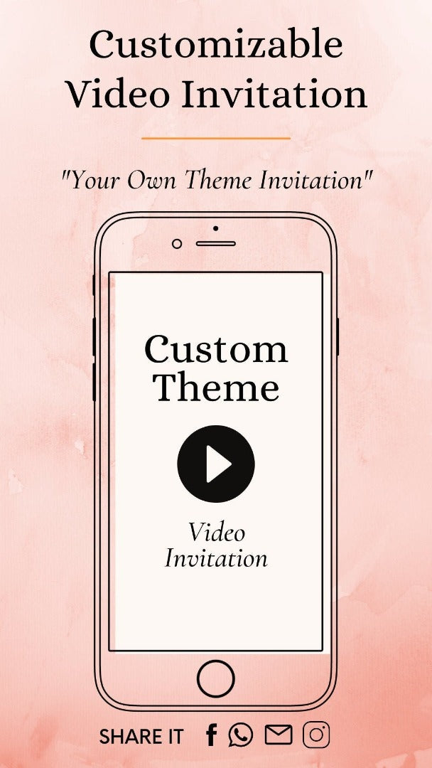 Custom Animated Birthday Video Invitation - Custom theme Video Invitation