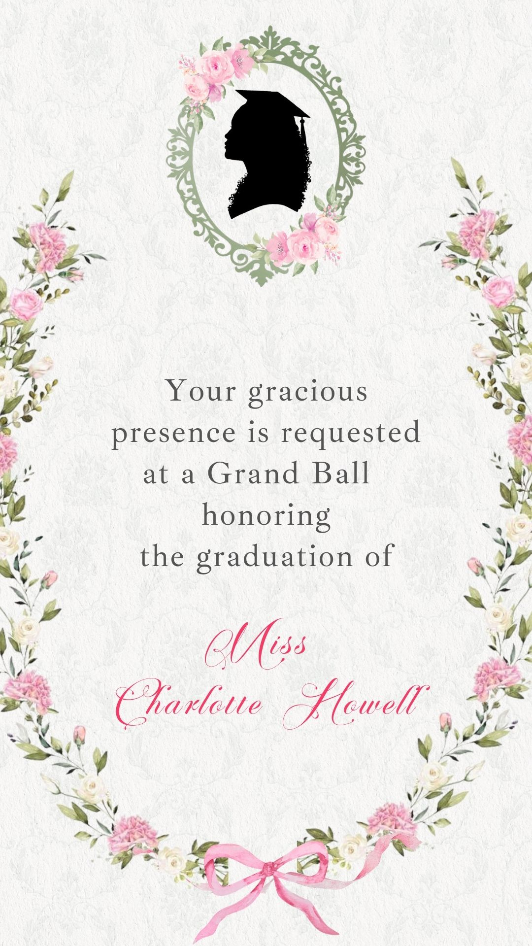 Bridgerton Graduation Video Invitation | Class of 2025 Invite | Regency-Themed Graduation Soirée
