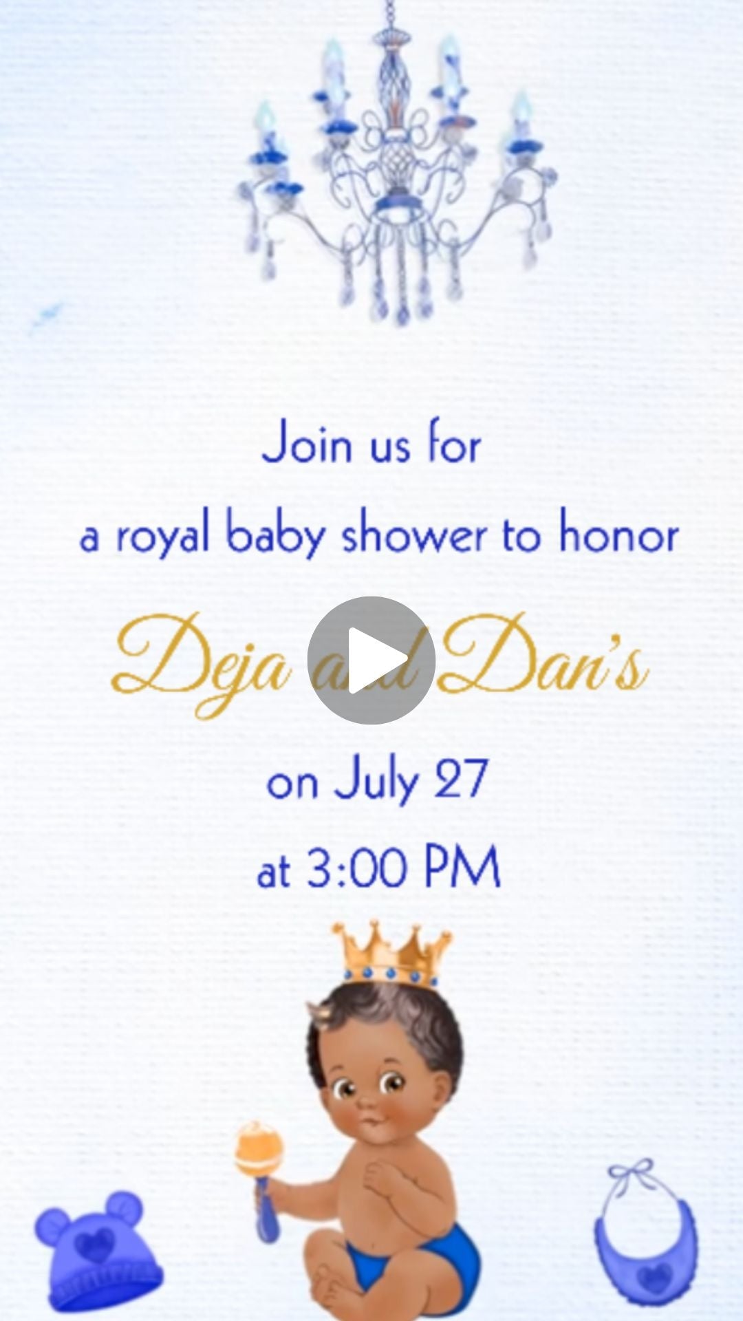 Little Prince Afro Blue Baby Shower Video Invitation | Royal Blue Baby Shower Digital Invite | Canva Template | Instant Download - urnotinvitedBaby ShowerurnotinvitedurnotinvitedVideo OnlyLittle Prince Afro Blue Baby Shower Video Invitation | Royal Blue Baby Shower Digital Invite | Canva Template | Instant Download