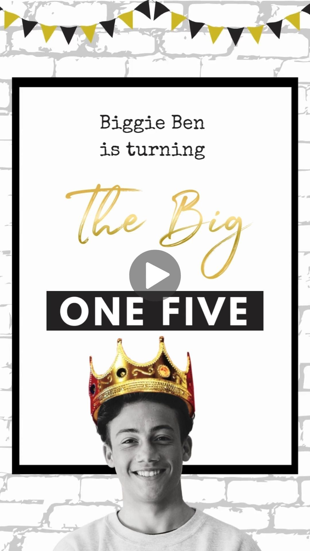 Notorious The Big ONE FIVE Birthday Video Invitation - Notorious Biggie One Five Theme Party Invite | Canva Template | Instant Download - urnotinvitedAdult BirthdayurnotinvitedurnotinvitedINV-1213Video OnlyNotorious The Big ONE FIVE Birthday Video Invitation - Notorious Biggie One Five Theme Party Invite | Canva Template | Instant Download