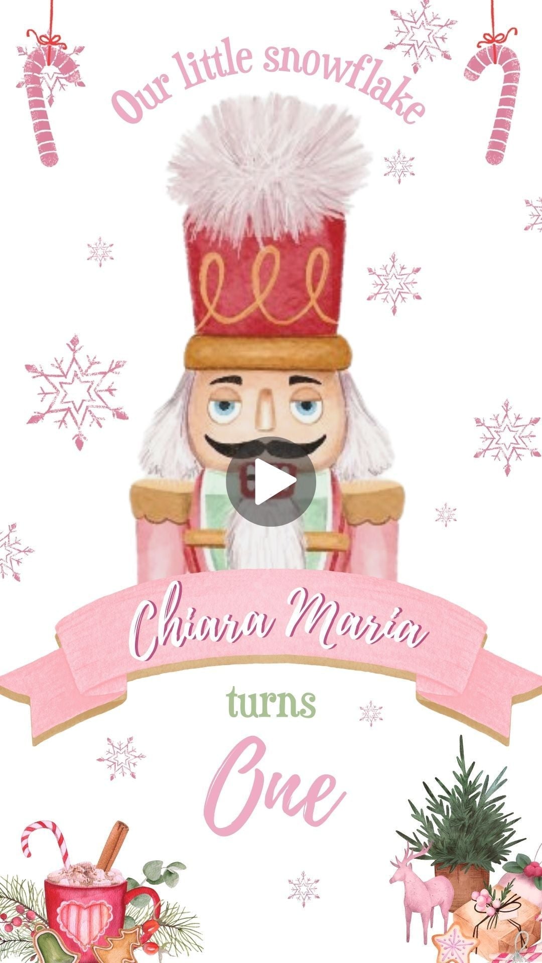 Nutcracker Green Birthday Video Invitation - Land of Sweets Snowflake Birthday Winter Green Invite - urnotinvitedKIds BirthdayurnotinvitedurnotinvitedINV-1267Video Onlynutcracker birthday invitation​