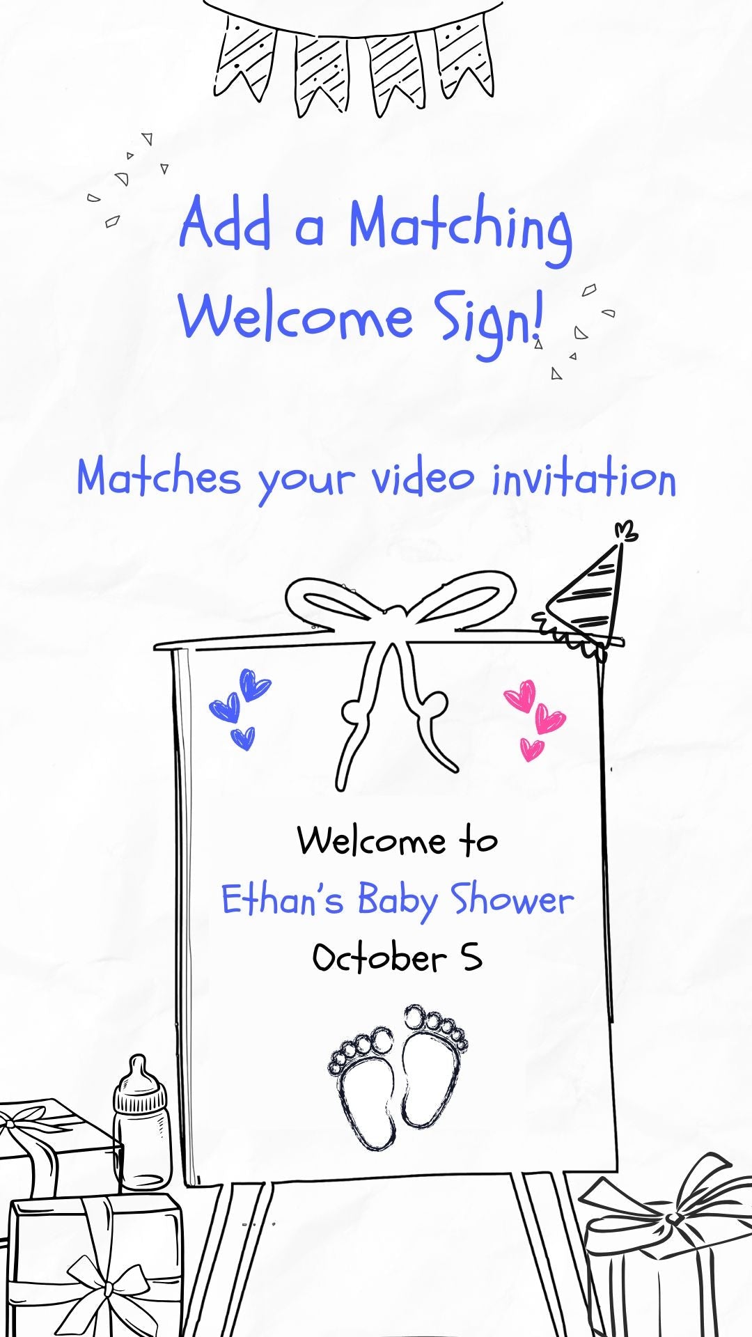 Personalized Welcome Sign Template | Editable Event Welcome Poster Matching Video Invitation - urnotinvitedCustom InvitationurnotinvitedurnotinvitedPersonalized Welcome Sign Template | Editable Event Welcome Poster Matching Video Invitation