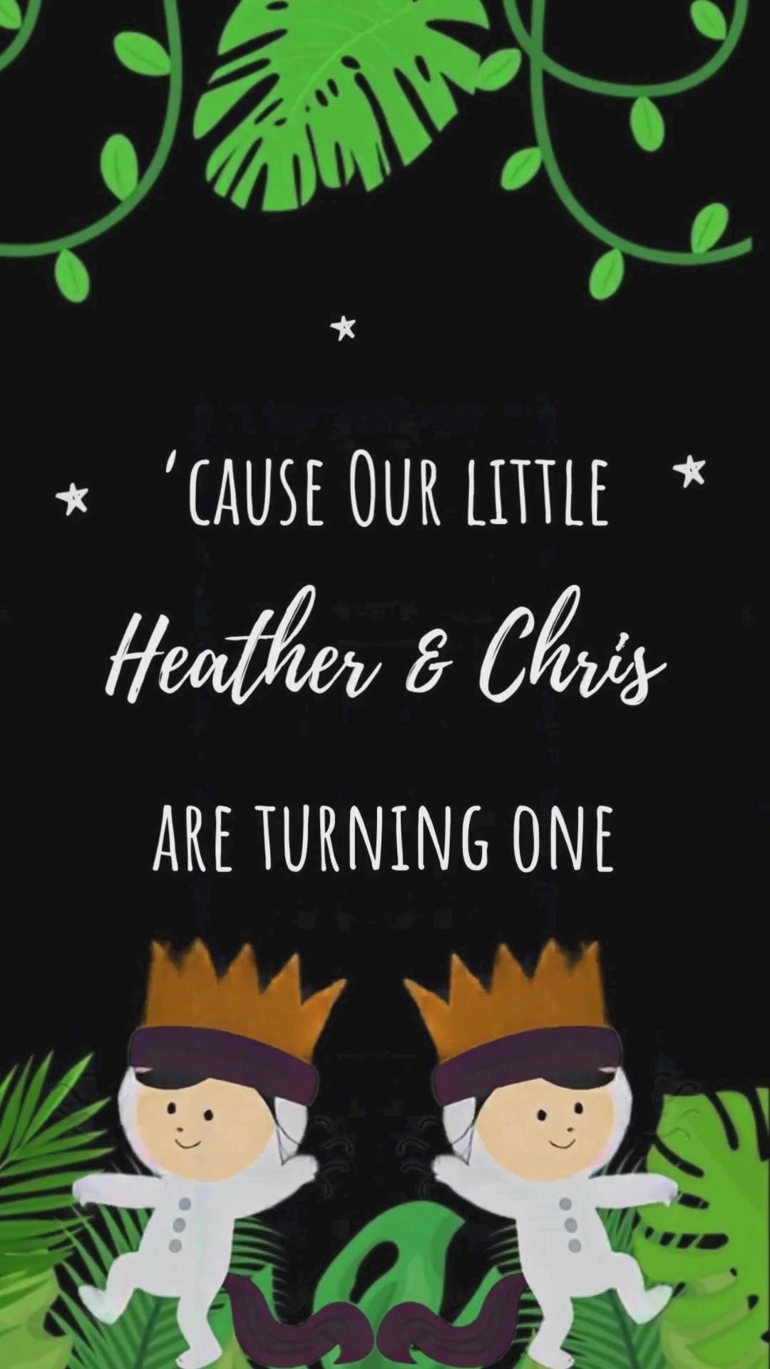 TWINS Where the Wild Things Are Invitation - Wild Ones 1st Birthday Joint Party Invite