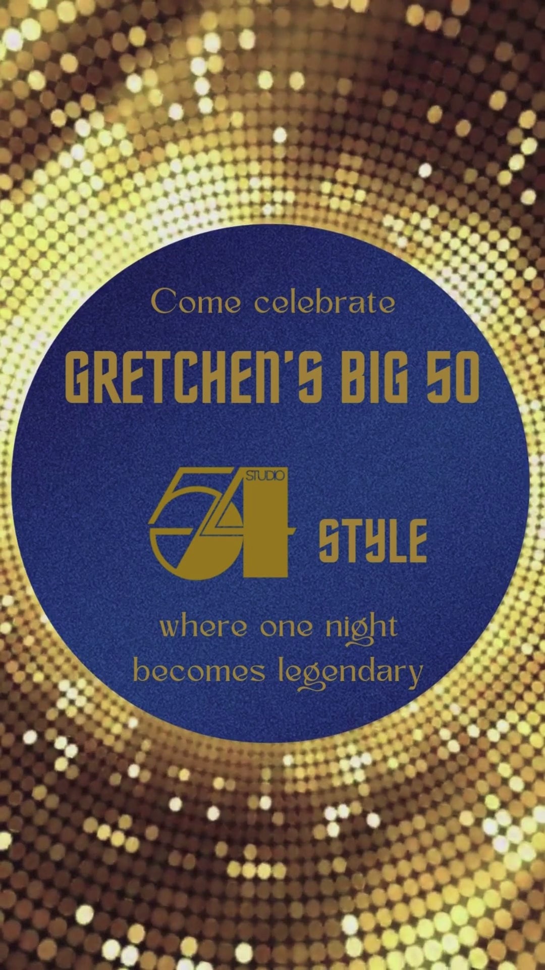 Disco Ball blue Birthday Animated Video Invitation | Canva Template | Instant Download