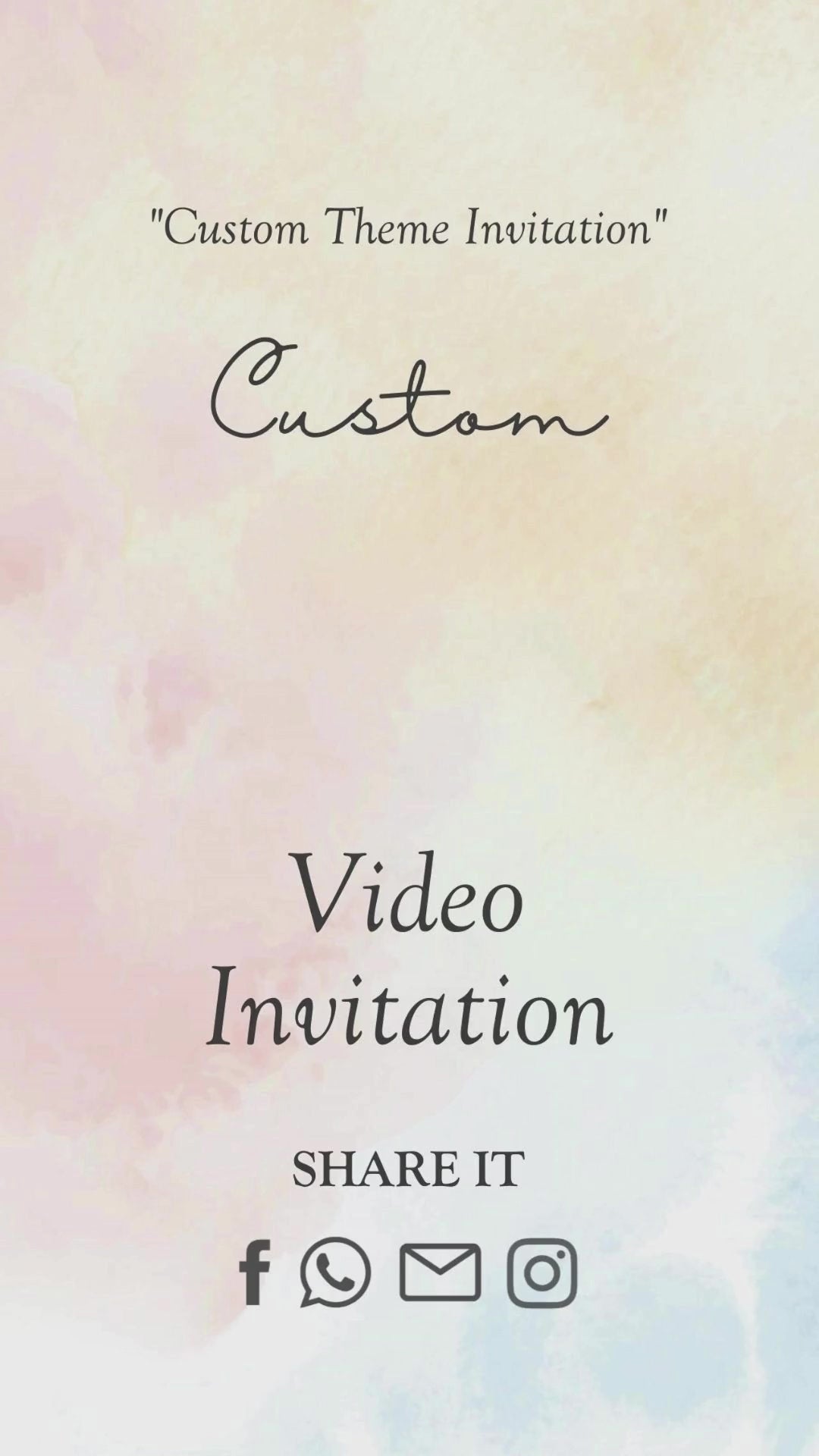 Custom Animated Invitation [Any Theme/Event]