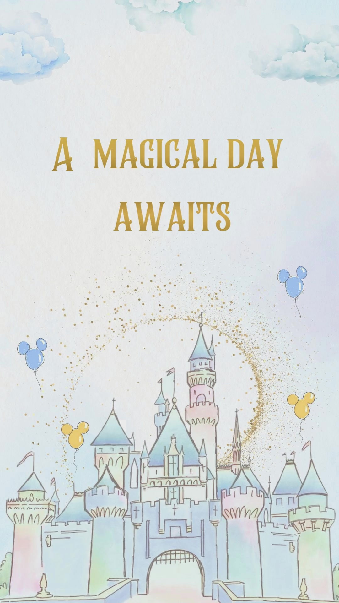 Luminous magical adventure boy birthday video invitation template featuring golden sparks, a wizard spellbook, and enchanted music for a digital smartphone invite.