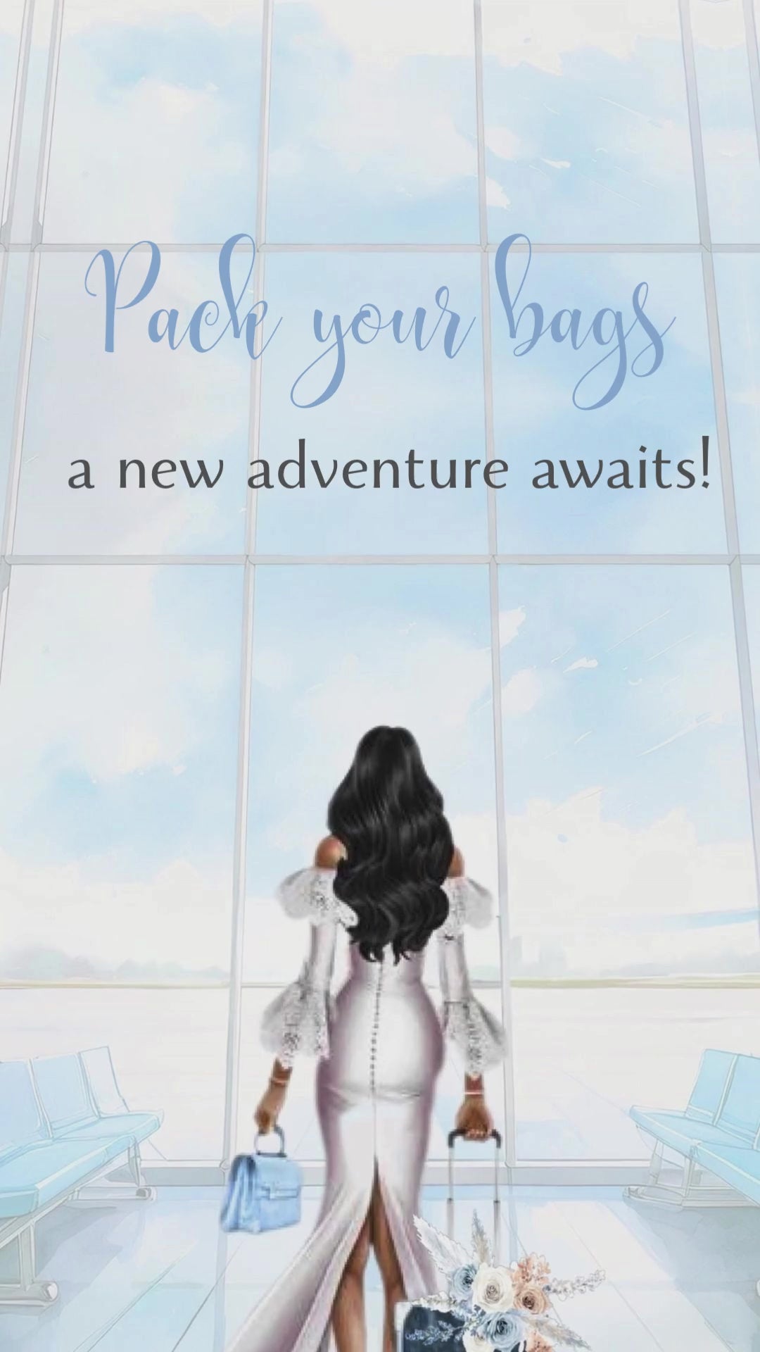 Miss to Mrs Travel bridal shower invite Transform Your Bridal Shower into a Passport to Love with Custom Video Invitations | Canva template |digital invite