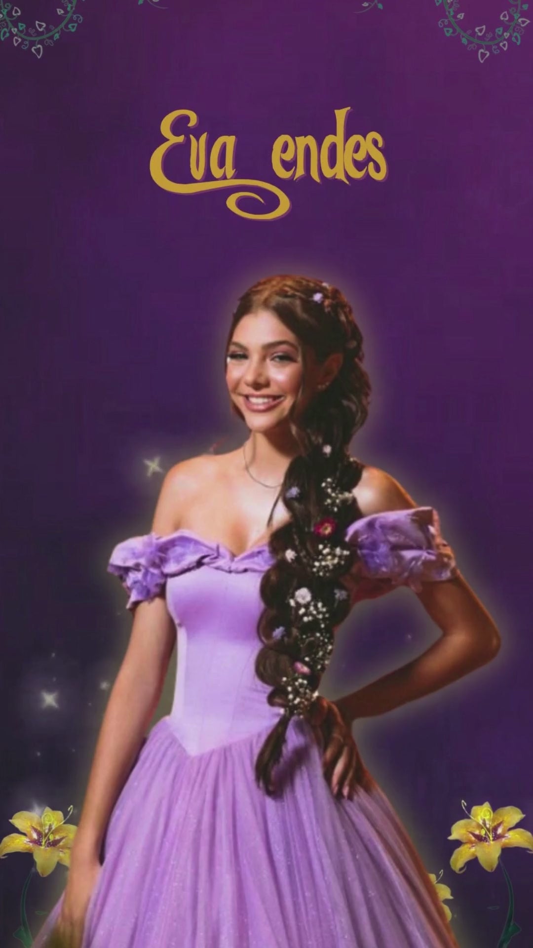 Tangled Theme Quinceañera Invite - Enchanted Tangled Theme Quinceañera Invite | Canva Template | Instant Download