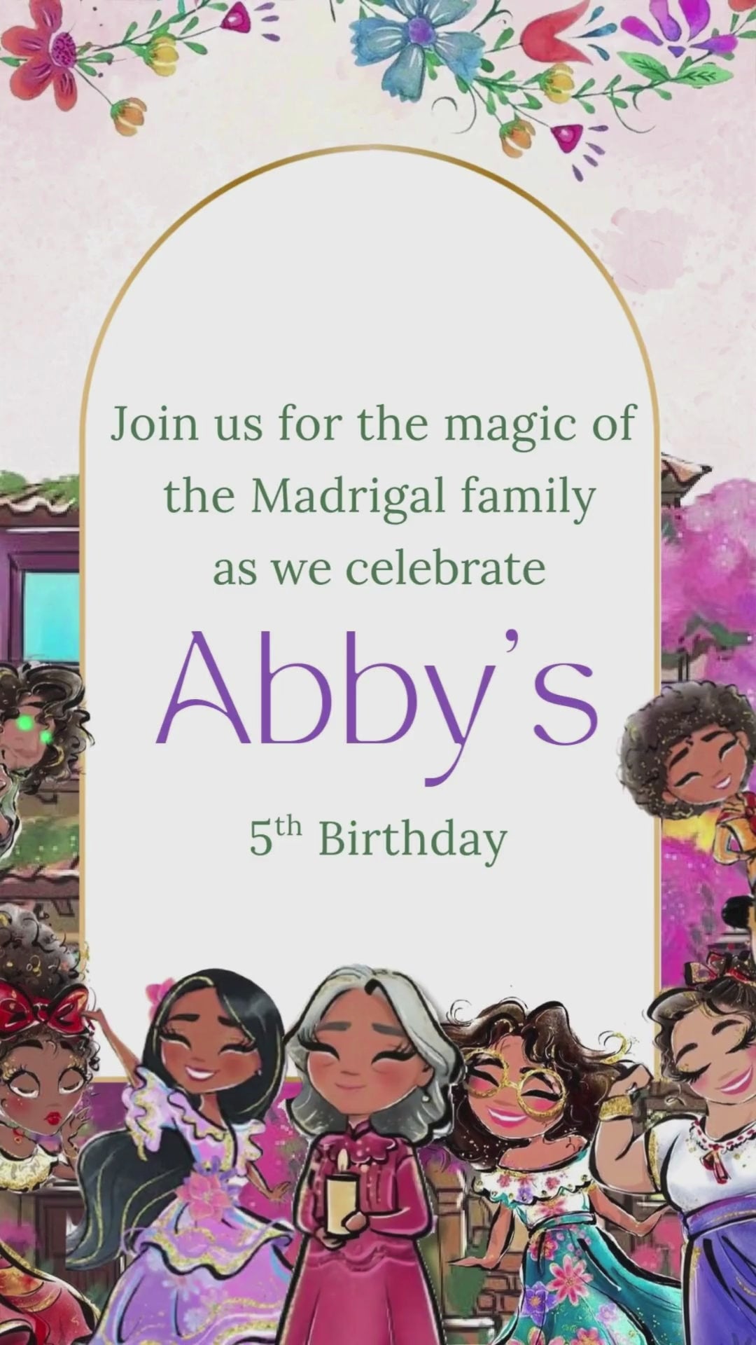 Encanto Digital Birthday Video Invitation for Family Celebrations - urnotinvitedAdult BirthdayurnotinvitedurnotinvitedINV-1249Video OnlyEncanto Digital Birthday Video Invitation for Family Celebrations