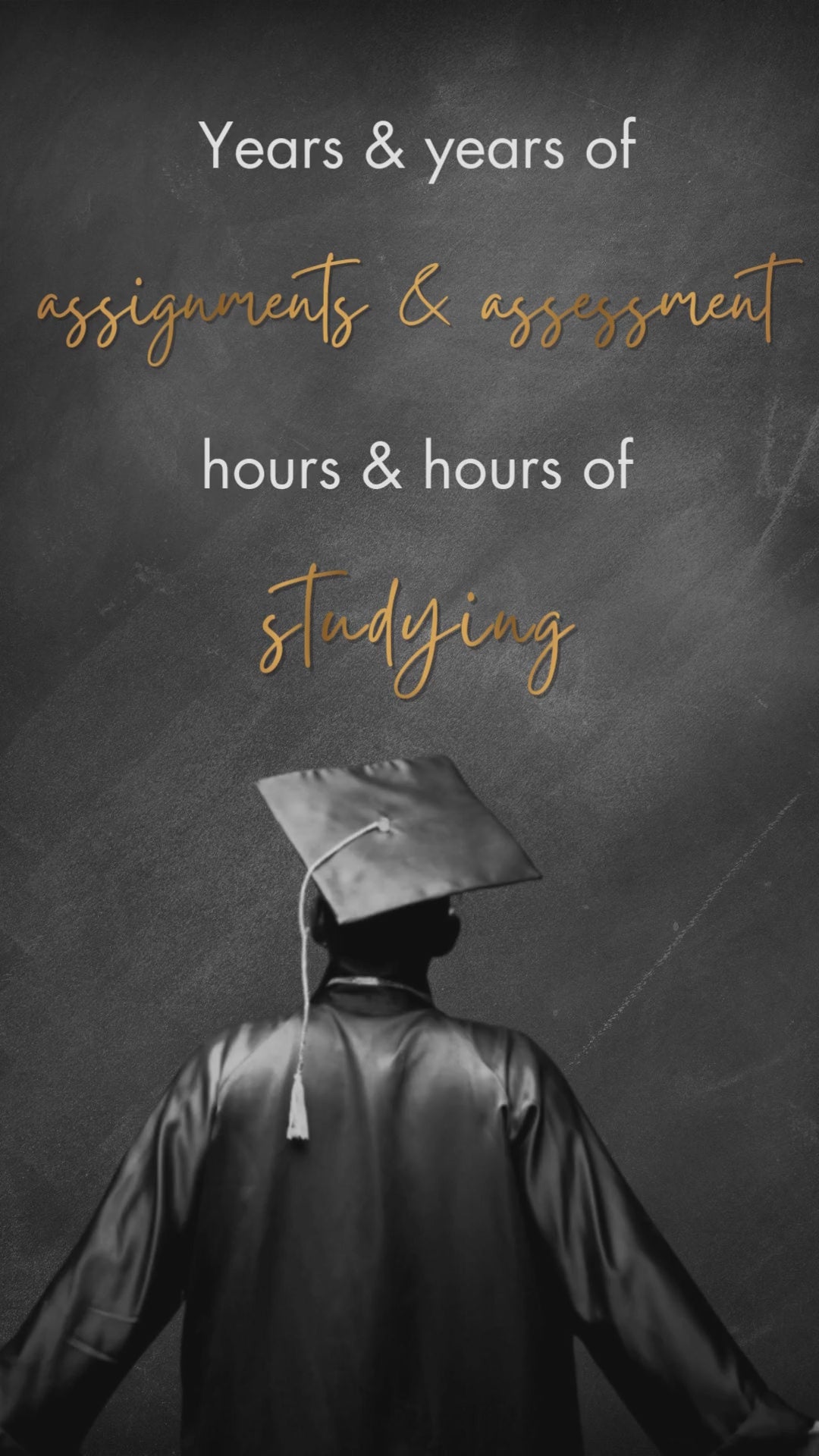 Invitación de pizarra animada a la fiesta de graduación - Invitación temática animada de graduación - Clase de 2024