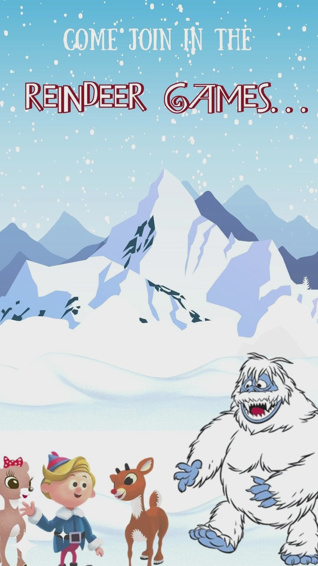 reindeer birthday invitations​