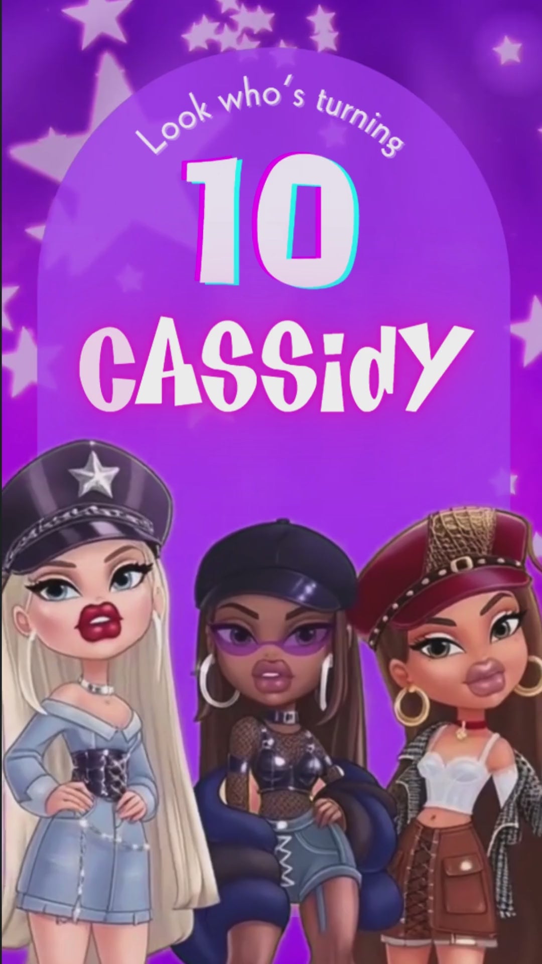 Bratz Birthday Animated Video Invitation | Canva Template | Instant Download