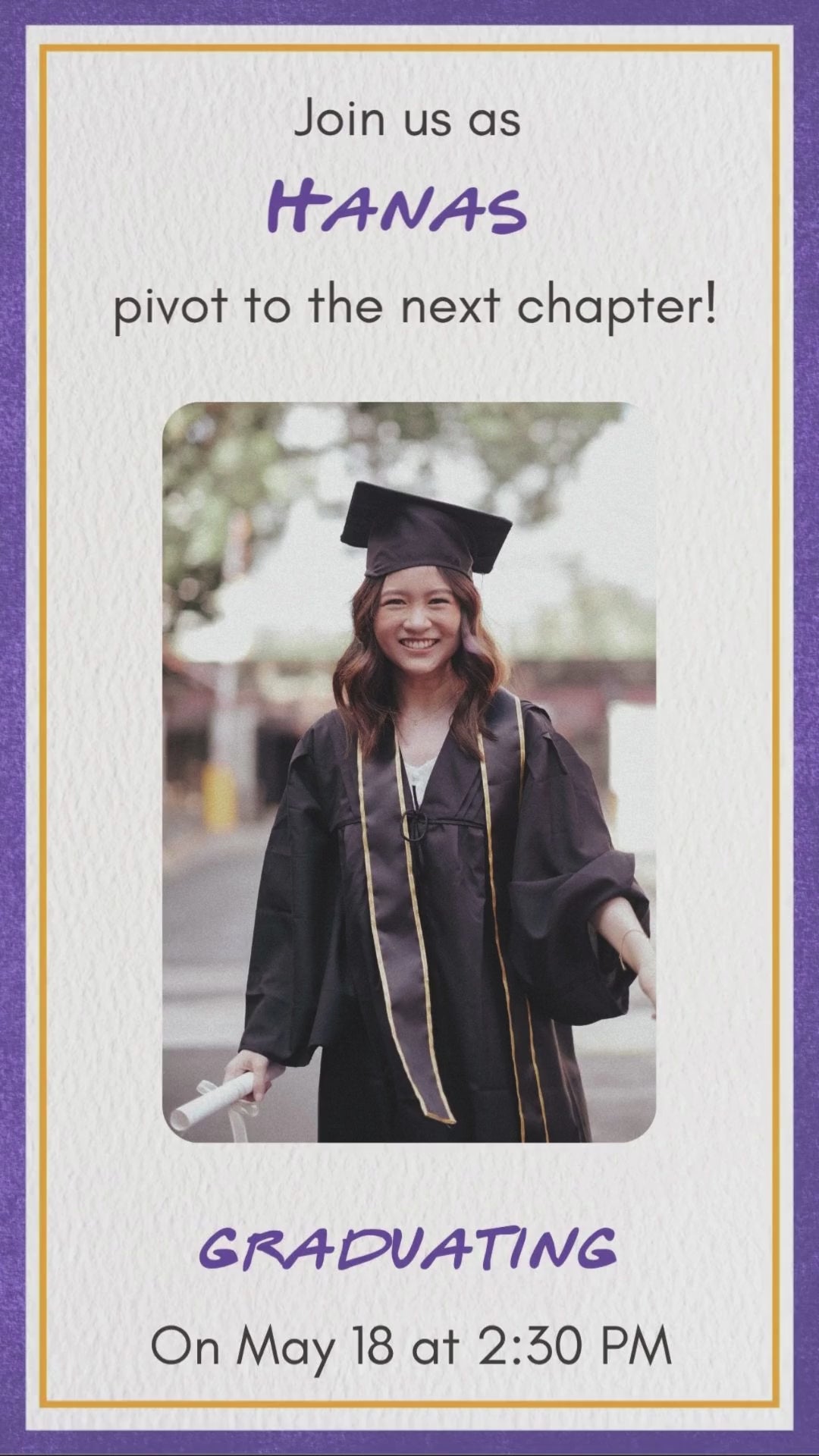 Friends Graduation Video Invitation - Friends Theme Graduation Party Digital Invite