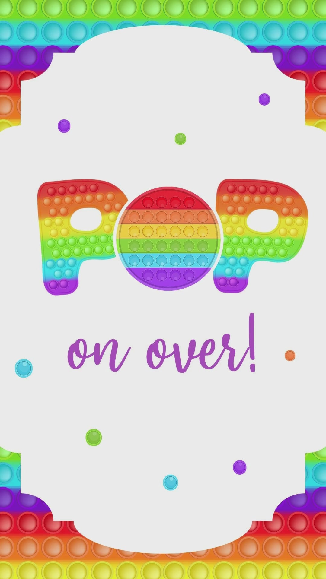 pop it birthday invitations​