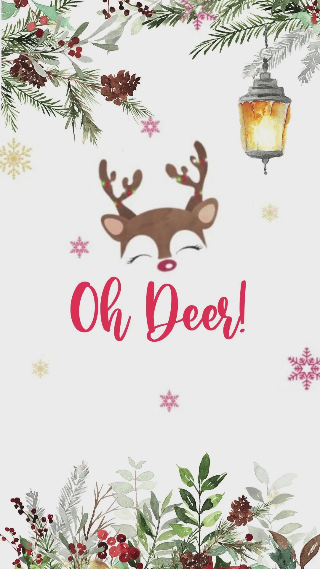 reindeer birthday invitations​