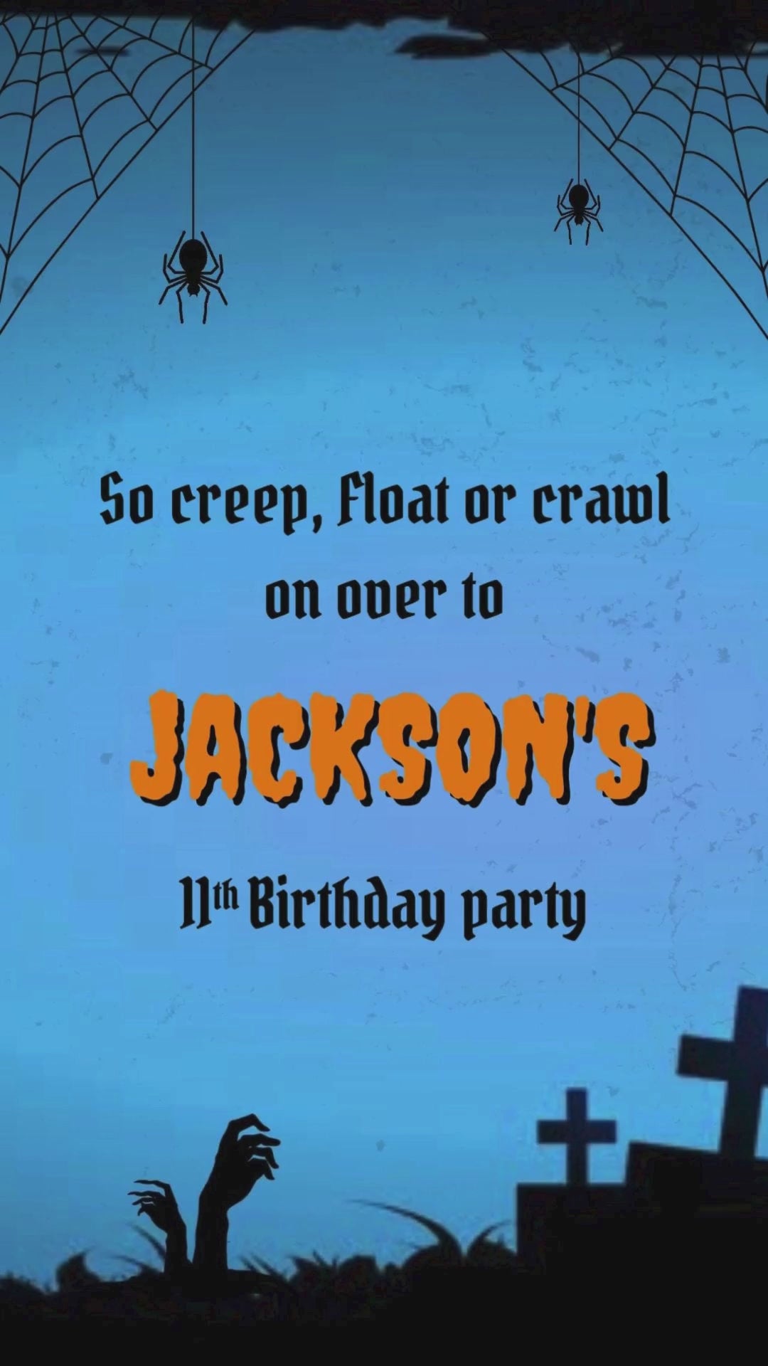 Spooky & Fun Halloween Birthday Animated Video Invitation | Canva Template | Instant Download