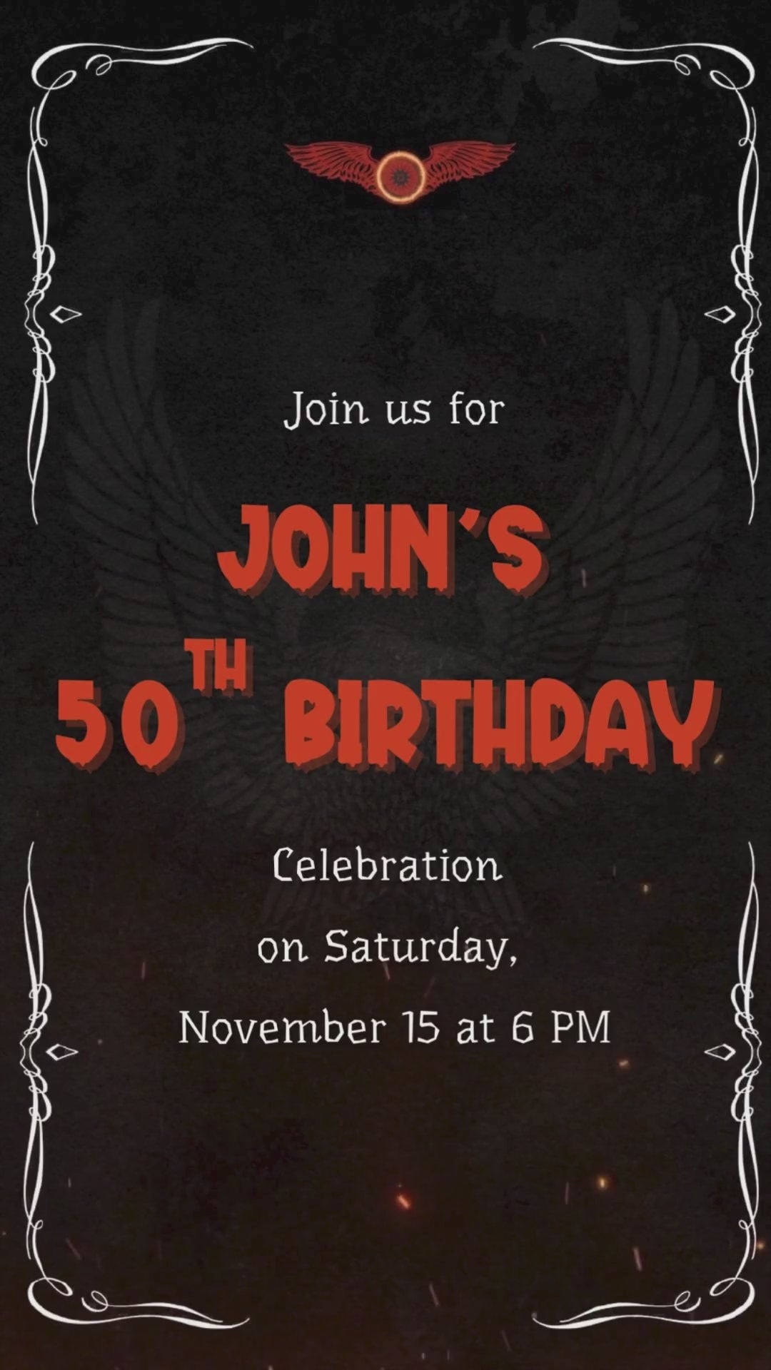 Motorbike Ride Birthday Party Video Invitation | Canva Template | Instant Download