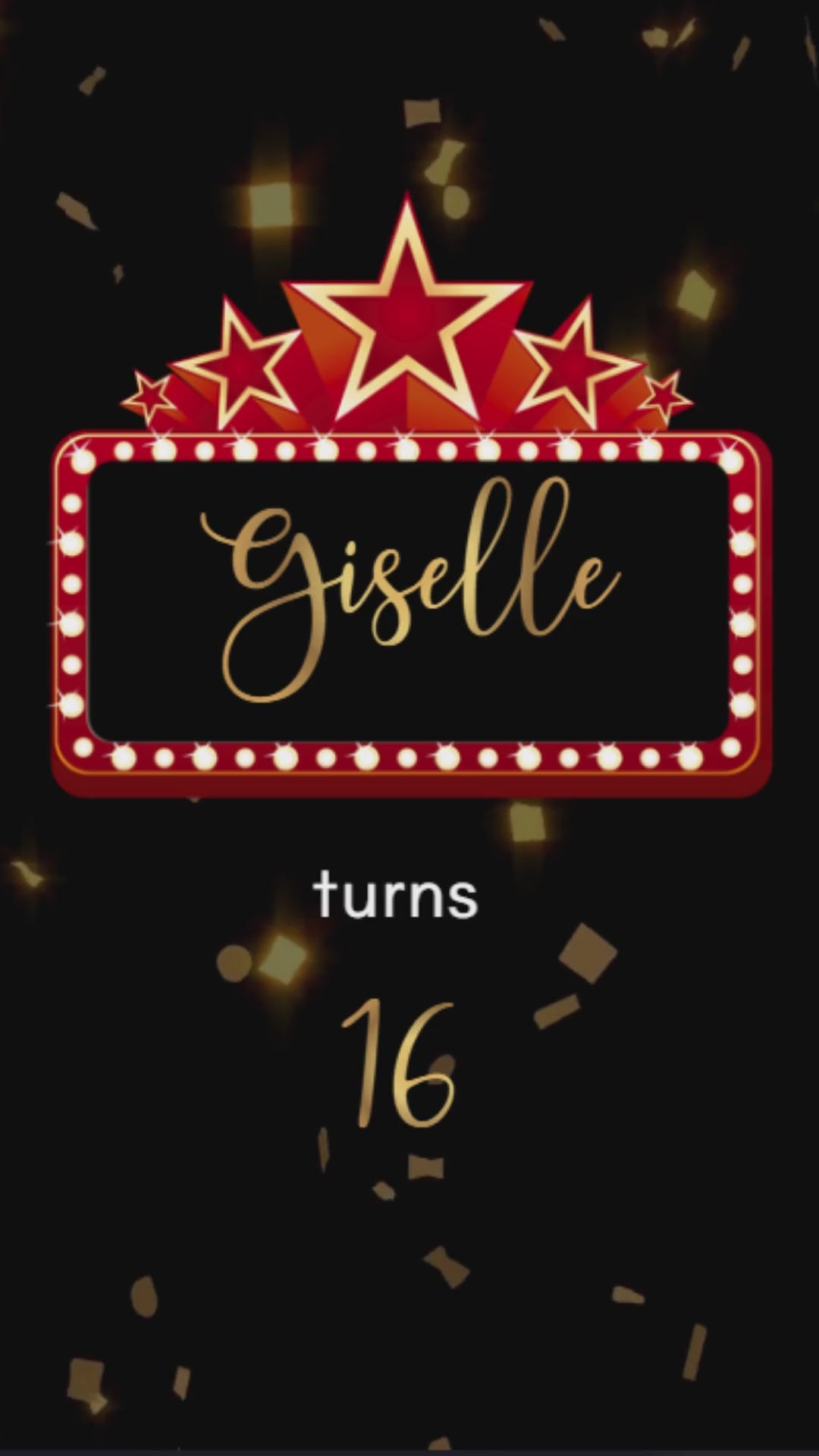Red Carpet Birthday Invitation - Sweet 16 Red Carpet Theme Party Invite