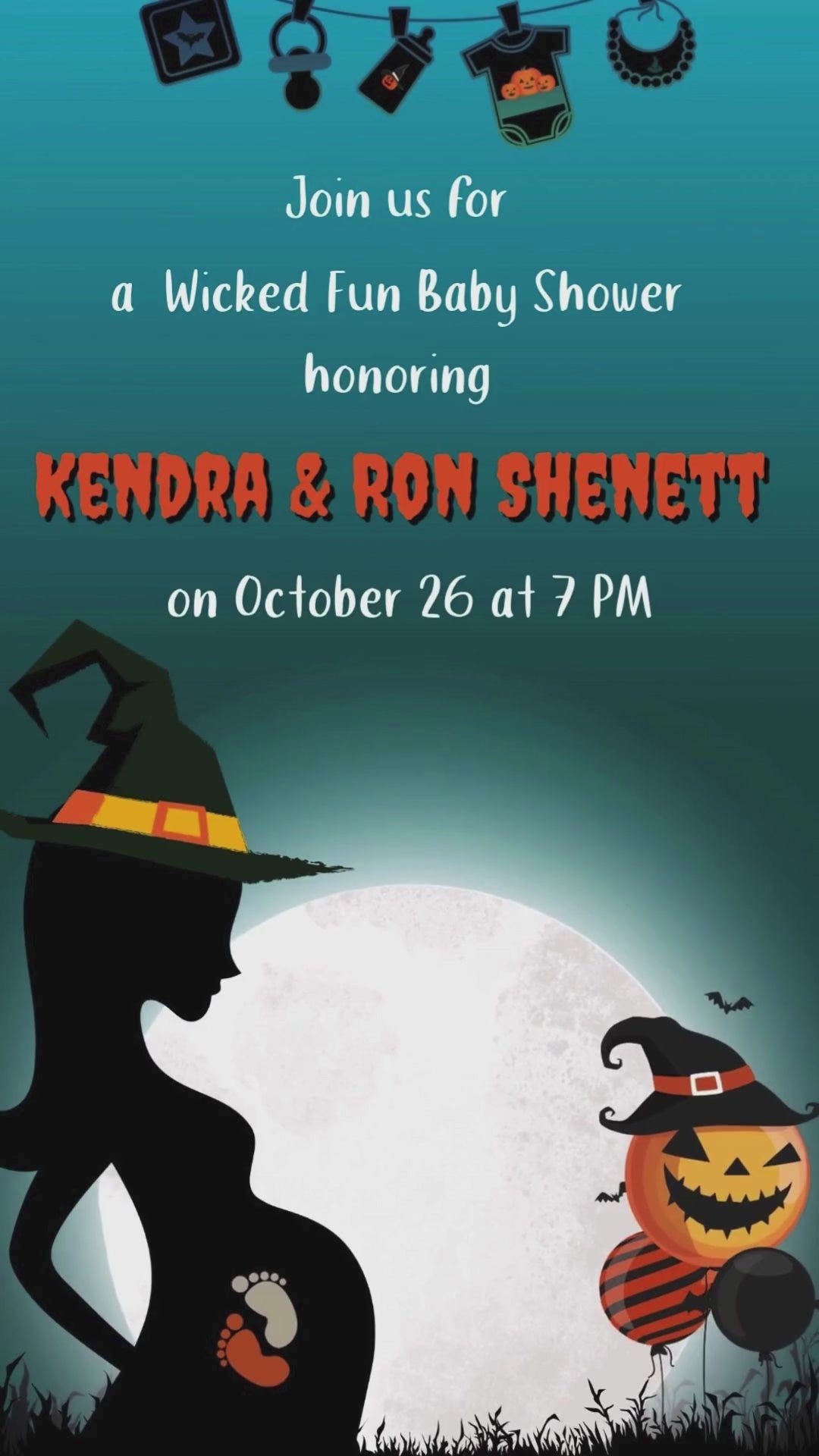 Little Pumpkin Baby Shower Animated Video Invitation | Canva Template | Instant Download