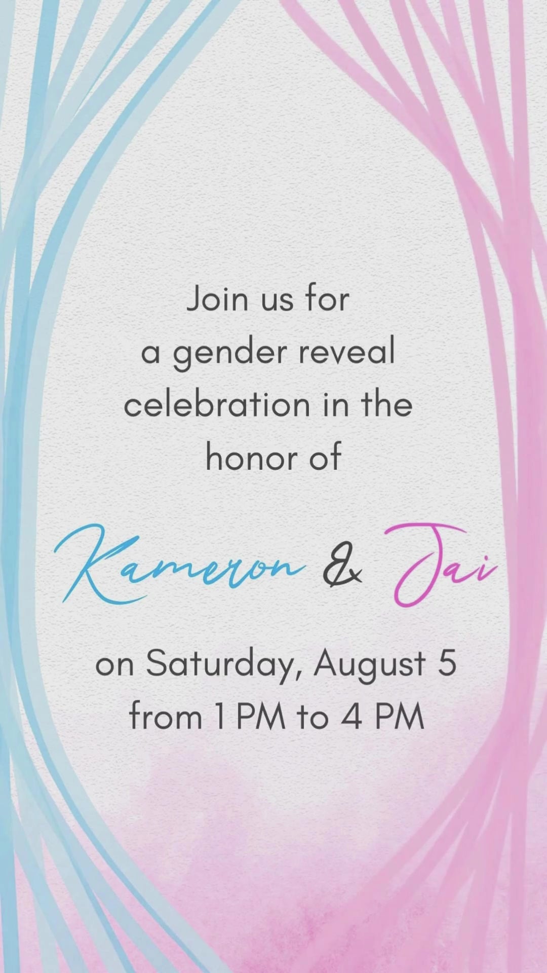 Touchdown or Tutus Gender Reveal Video Invitation - Football or Ballerina, Pink or Blue Gender Reveal Theme Invite