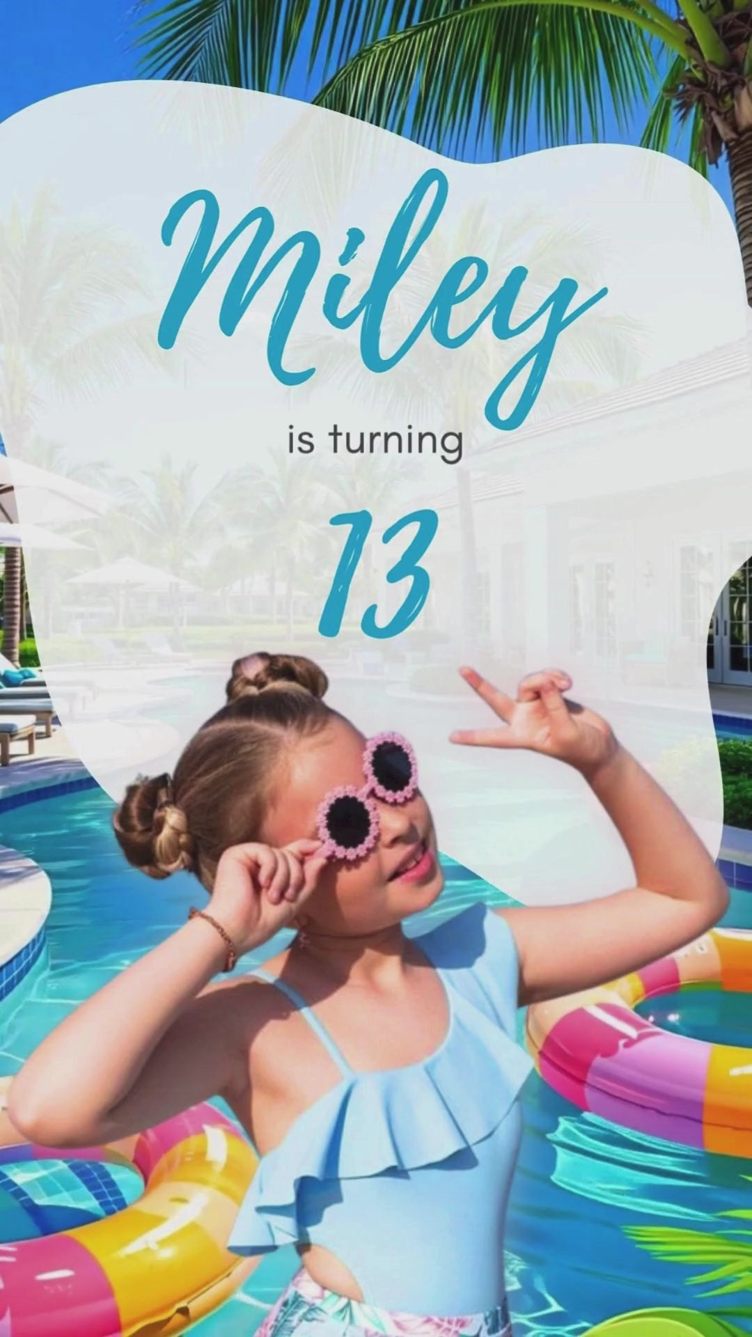 Cool Splash Party Video Invite for Kids & Adults - Summer Coolest Pool Party Invite | Canva Template | Instant Download