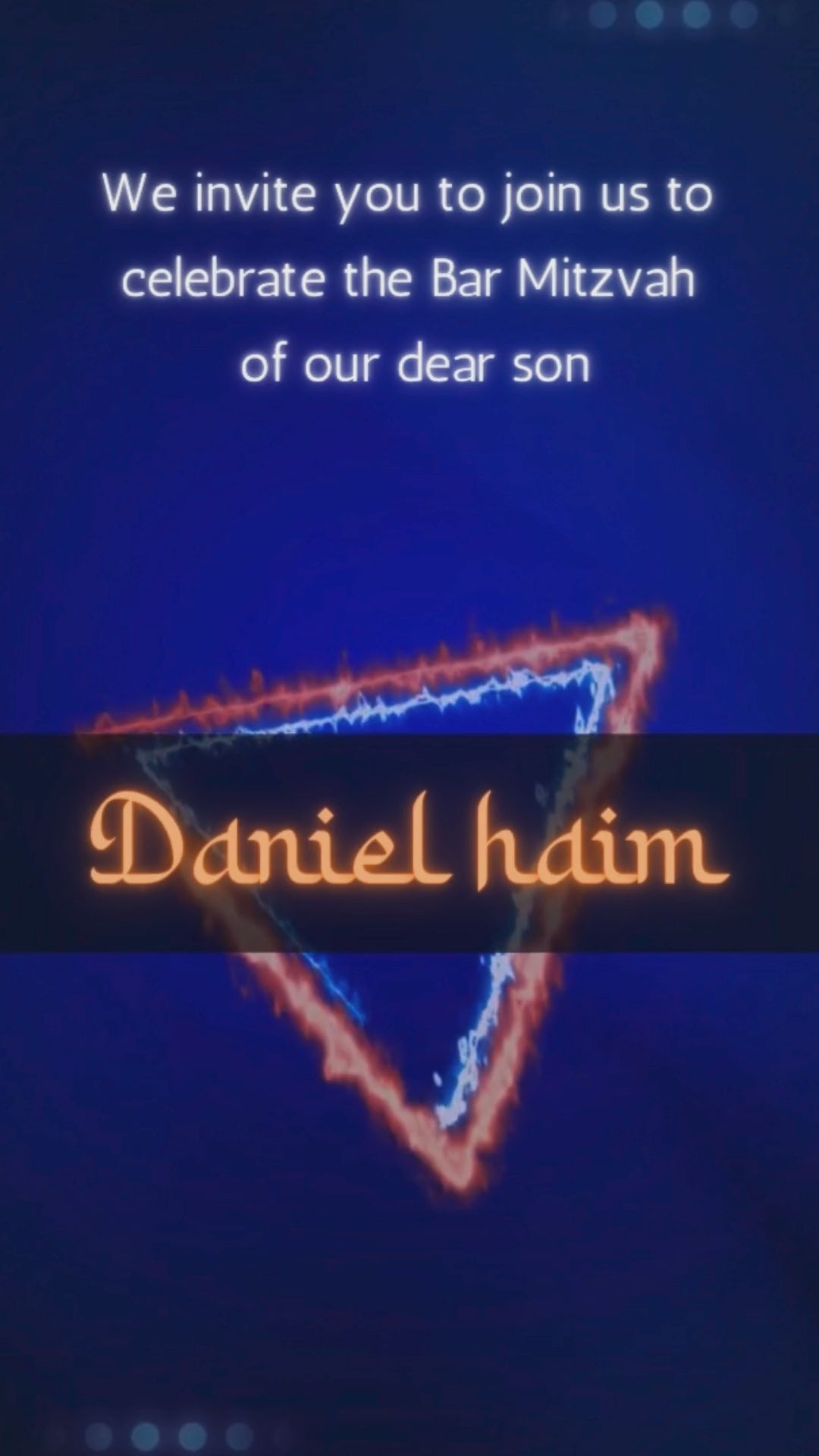 Bar Mitzvah Birthday Party Animated Video Invitation | Canva Template | Instant Download