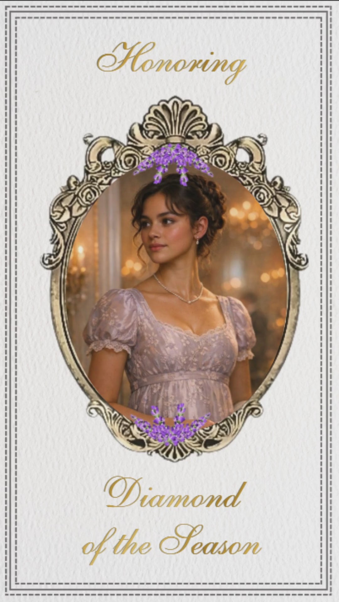 Bridgerton Sweet 16 Video Invitation | Regency Vintage Floral 16th Birthday Invite | Elegant Royal Party Canva Template | Instant Download