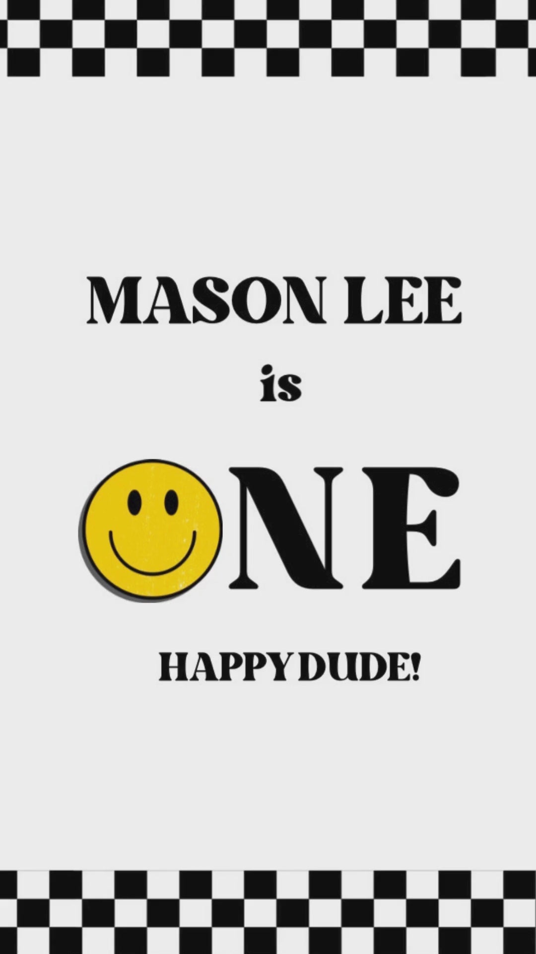 One Happy Dude Canva Video Invitation | Animated Digital Template | Instant Download