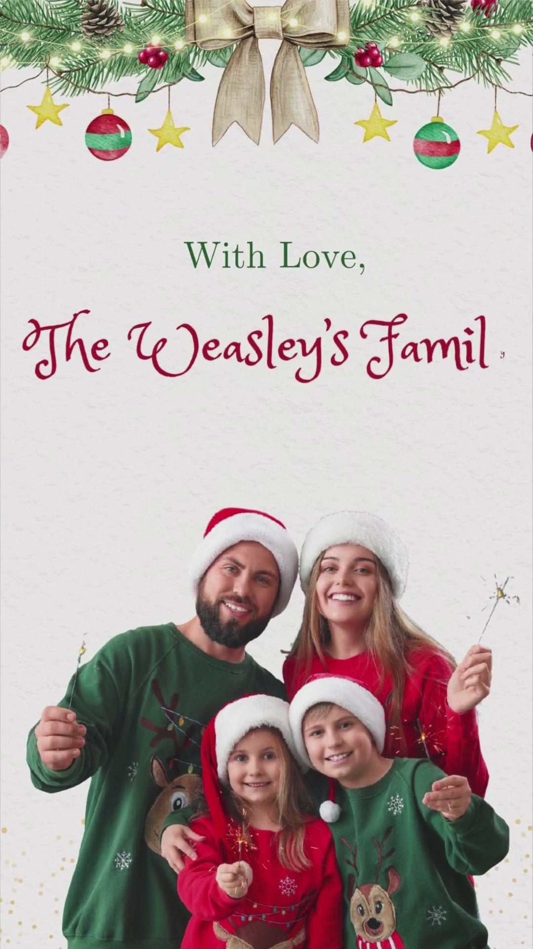 Christmas Greeting Santa Video Invitation - Santa Sneaky Mission Gift Greetings Theme Digital Invite  | Canva Template | Instant Download