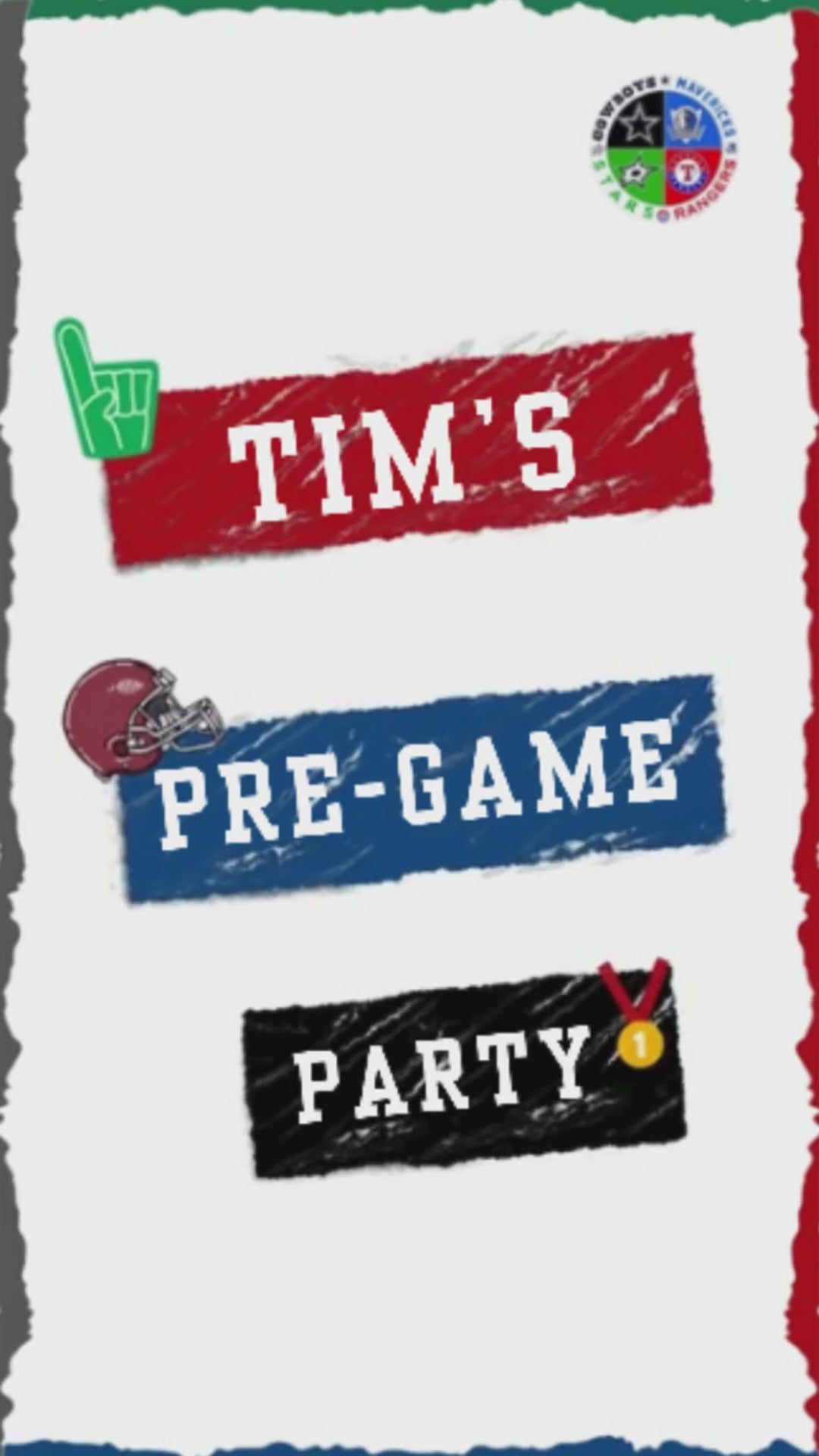 Pre-Game Party Game Day Invitation - Pre-Game Party Game Day Digital Invite  | Canva Template | Instant Download