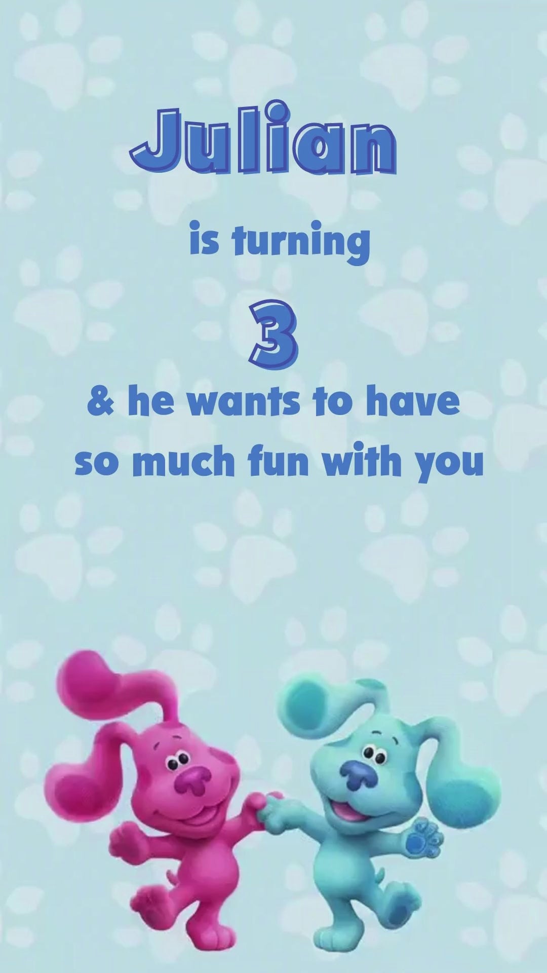 Blue’s Clues Birthday Animated Video Invitation | Canva Template | Instant Download