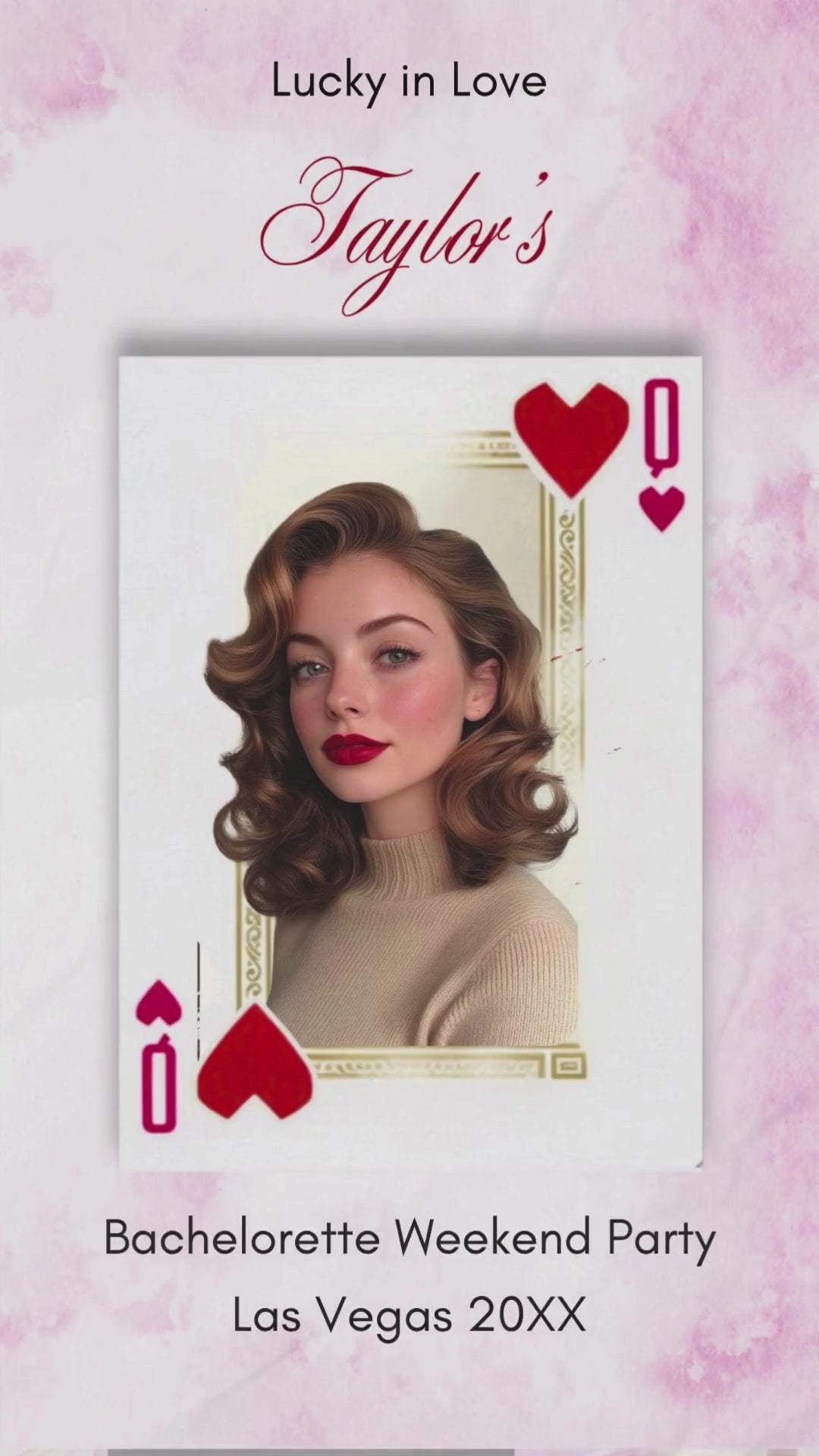 Las Vegas Bachelorette Video Invitation - Vegas Girls Trip Bachelorette Weekend Invite