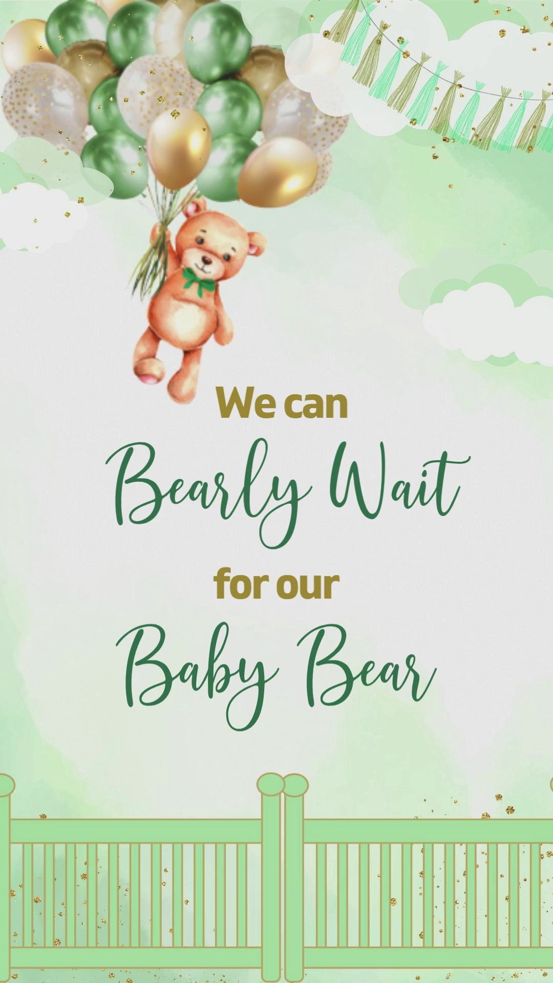Teddy Bear Baby Shower Green Invitation - Teddy Bear Green Theme Baby Shower Party Invite, Teddy Bear Theme Baby Shower Invite - urnotinvitedKIds BirthdayurnotinvitedurnotinvitedINV-1053Video OnlyTeddy Bear Baby Shower Green Invitation - Teddy Bear Green Theme Baby Shower Party Invite, Teddy Bear Theme Baby Shower Invite