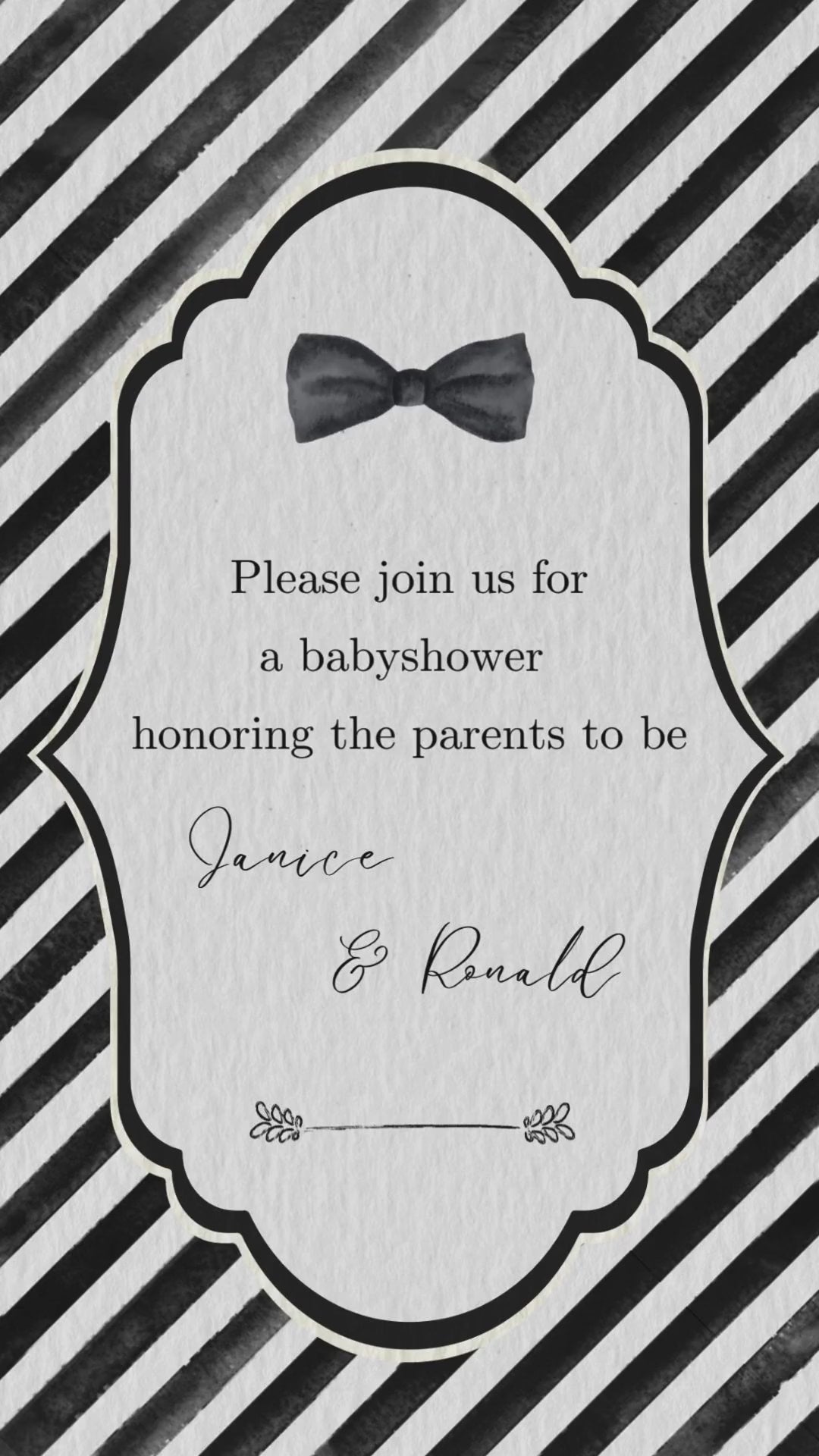 A Little Man Baby Shower Video Invitation - Little Man Baby Shower Theme Digital Invite | Canva Template | Instant Download