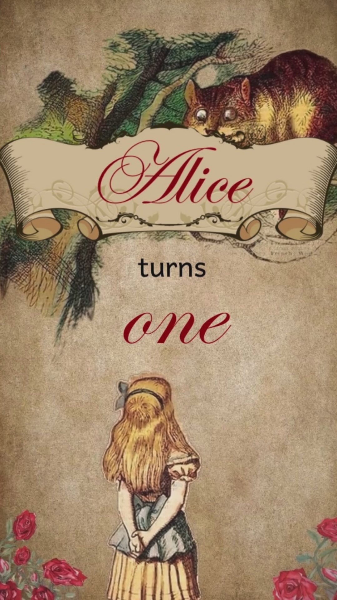 Alice in Wonderland Kids Birthday Animated Video Invitation | Canva Template | Instant Download