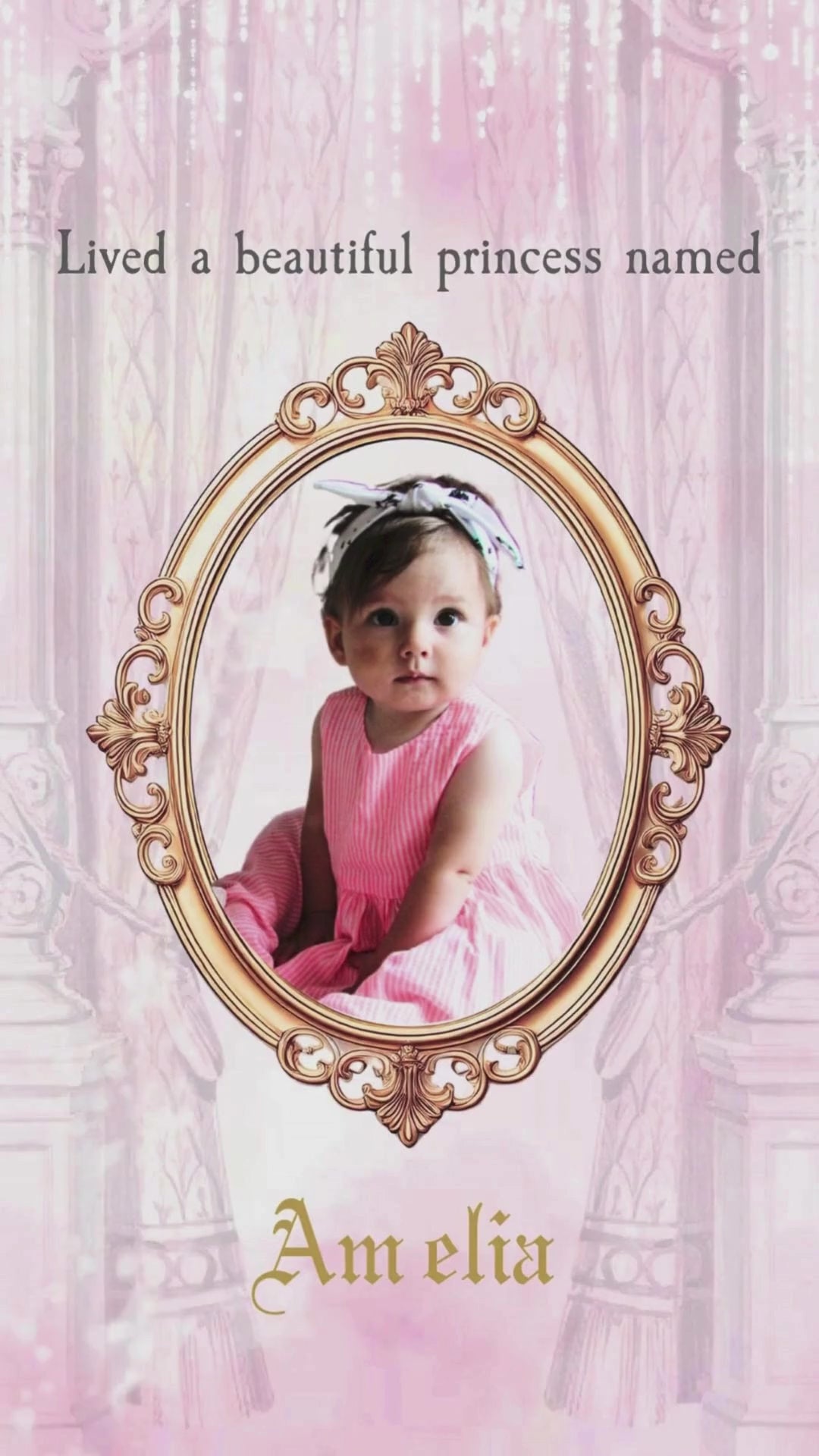 Baroque Regency Baby Birthday Animated Video Invitation | Canva Template | Instant Download