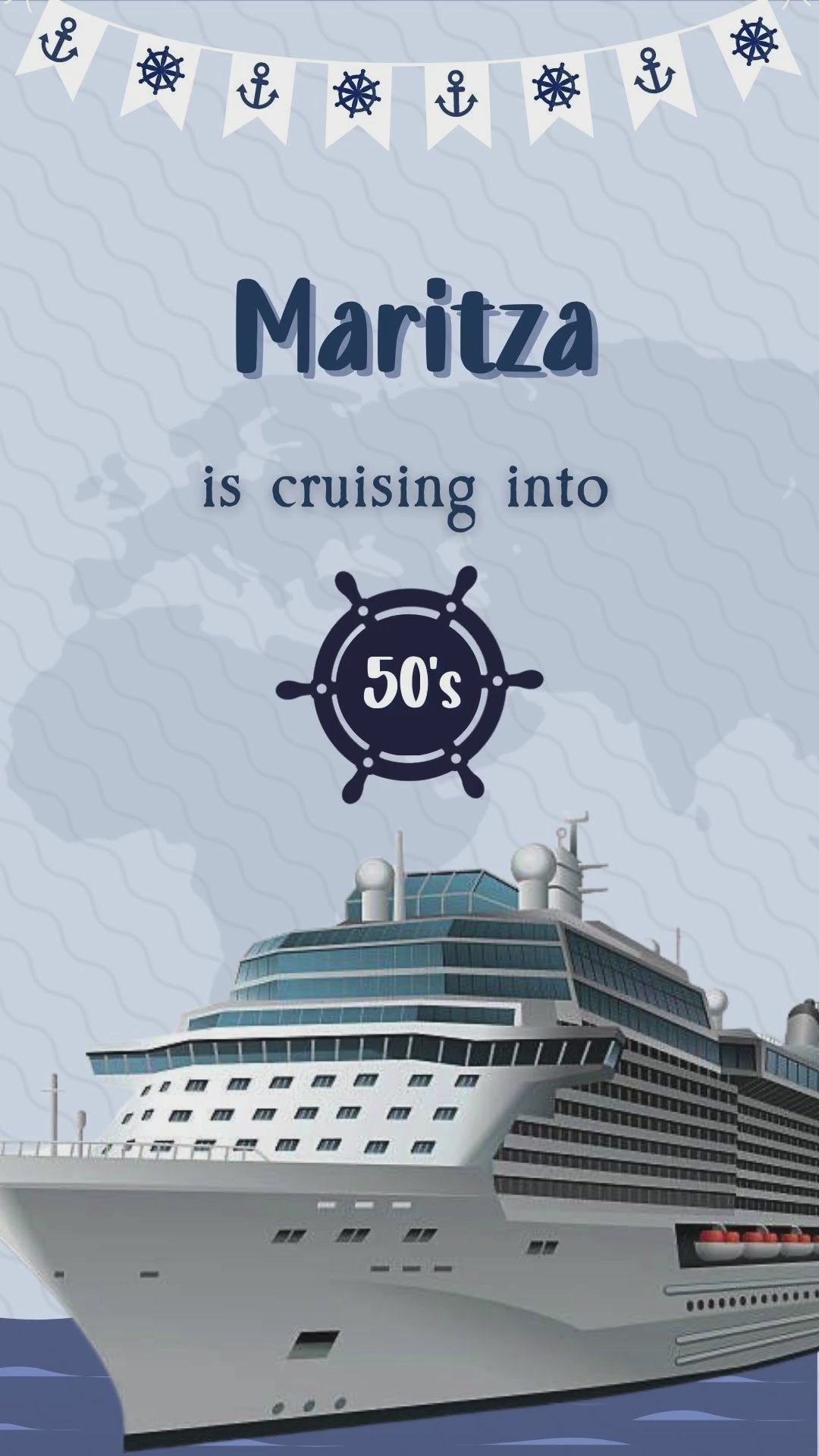 Cruise Birthday Video Invitation - Cruise Theme Birthday Party Invite