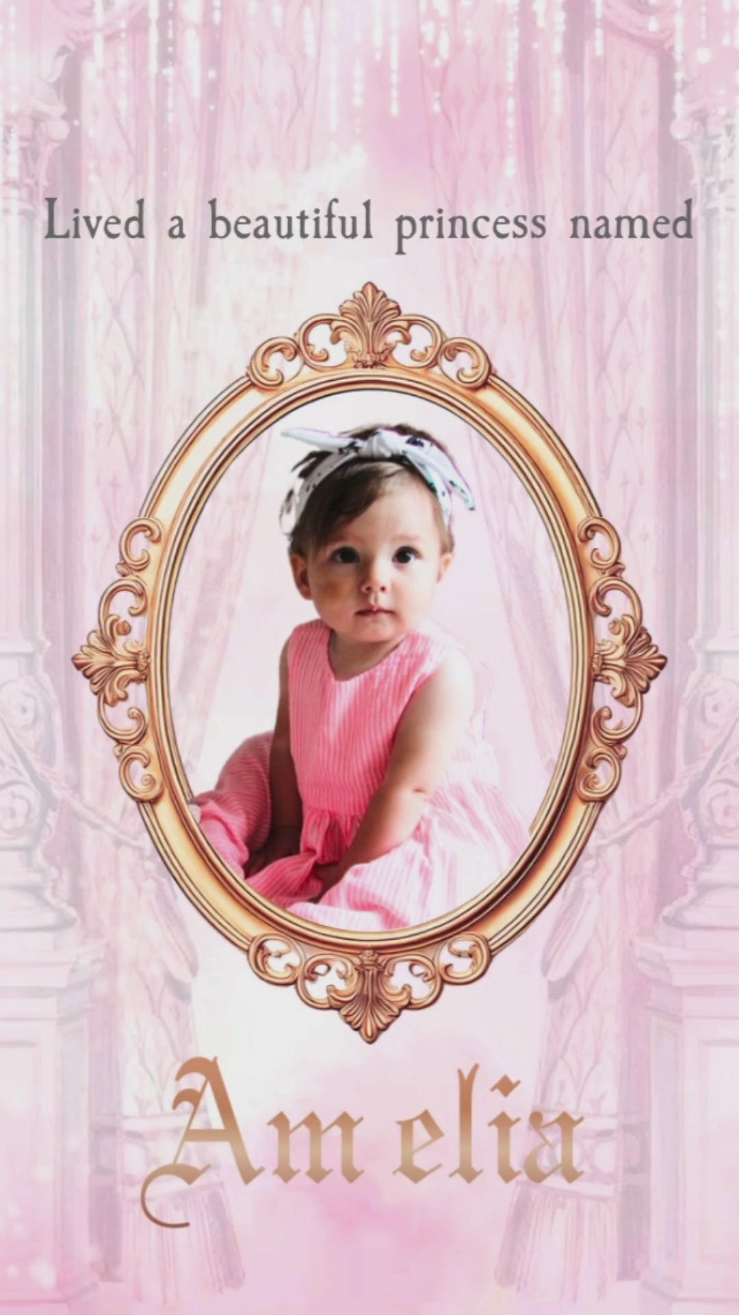 Baroque Regency Baby Birthday Animated Video Invitation | Canva Template | Instant Download