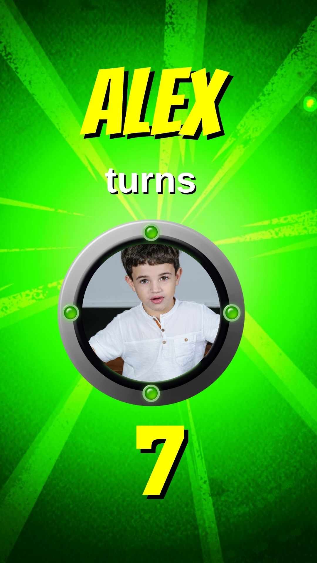 Ben Ten Birthday Video Invitation - Ben Ten Theme Birthday Party Invite | Canva Template | Instant Download