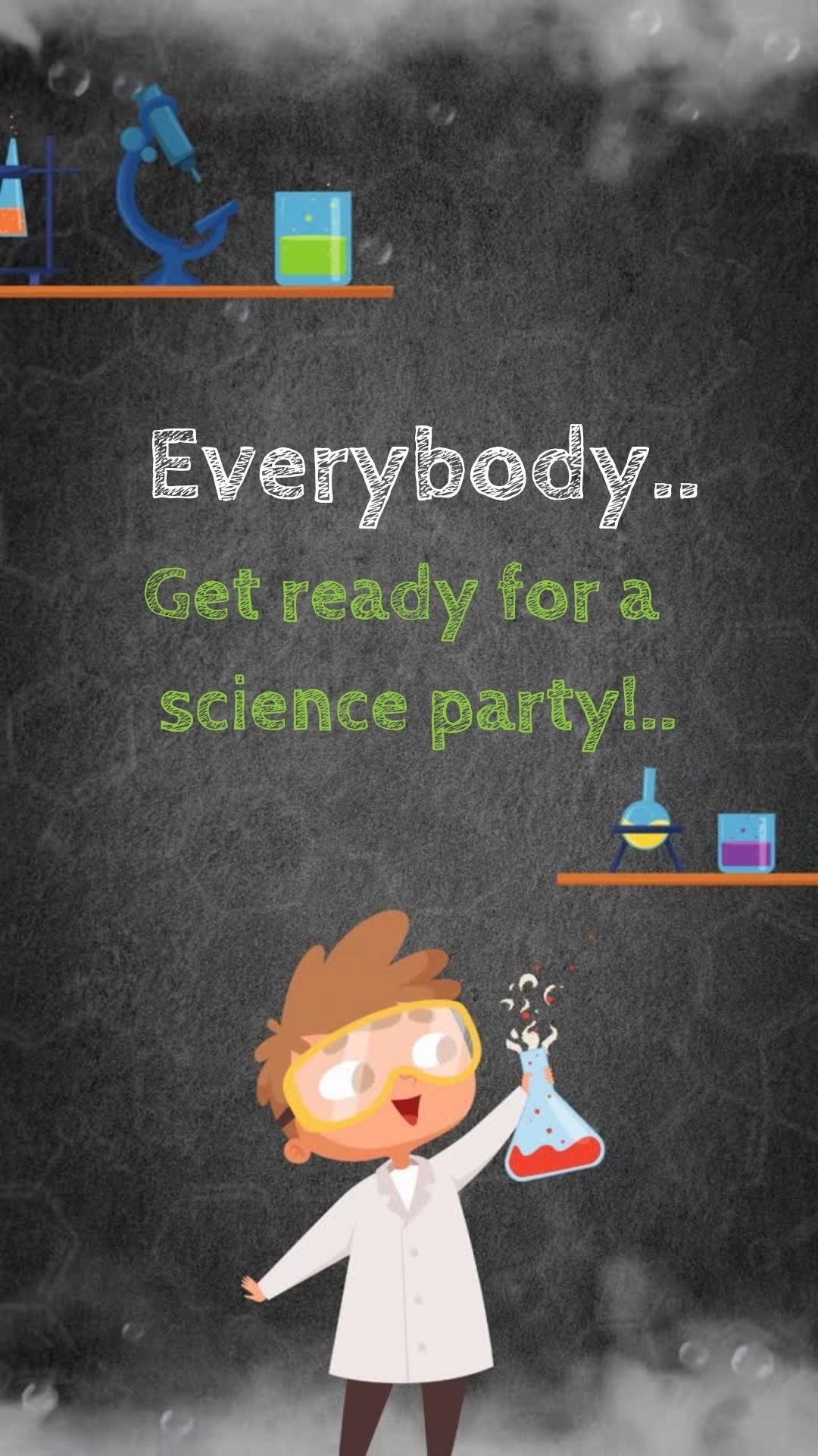 Bill the Science Boy Birthday Video Invitation - Bill the Science Boy Theme Birthday Party Invite | Canva Template | Instant Download