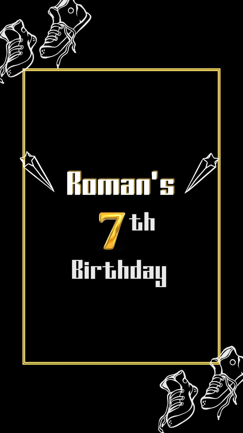 sneaker ball birthday invitation​