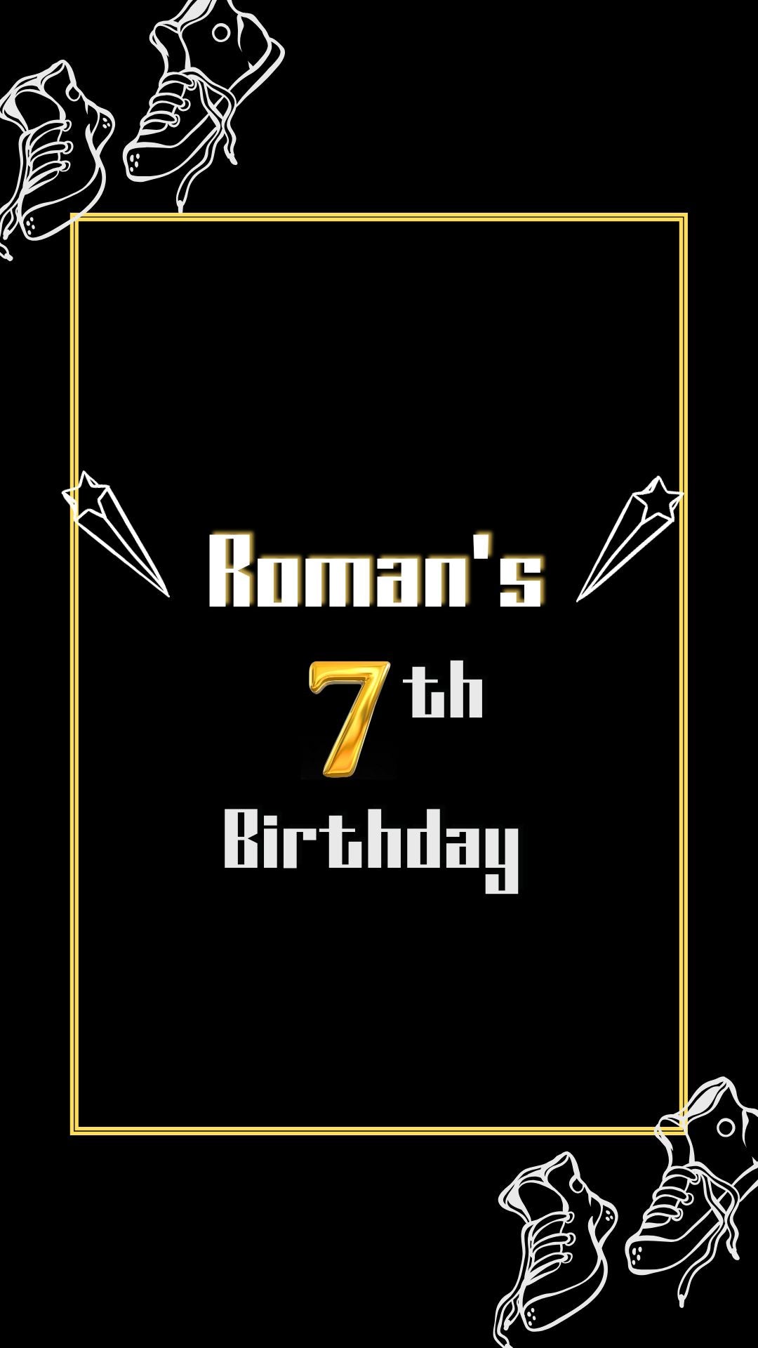 sneaker ball birthday invitation​