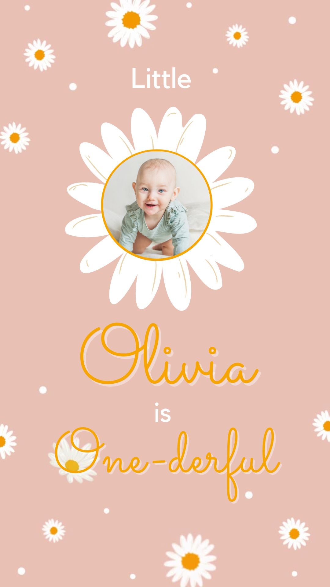 Daisy Birthday Video Invitation - Daisy Theme Birthday Party Invite | Canva Template | Instant Download